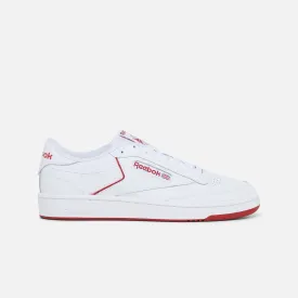 Club C 85 Shoes White/White/Flash Red