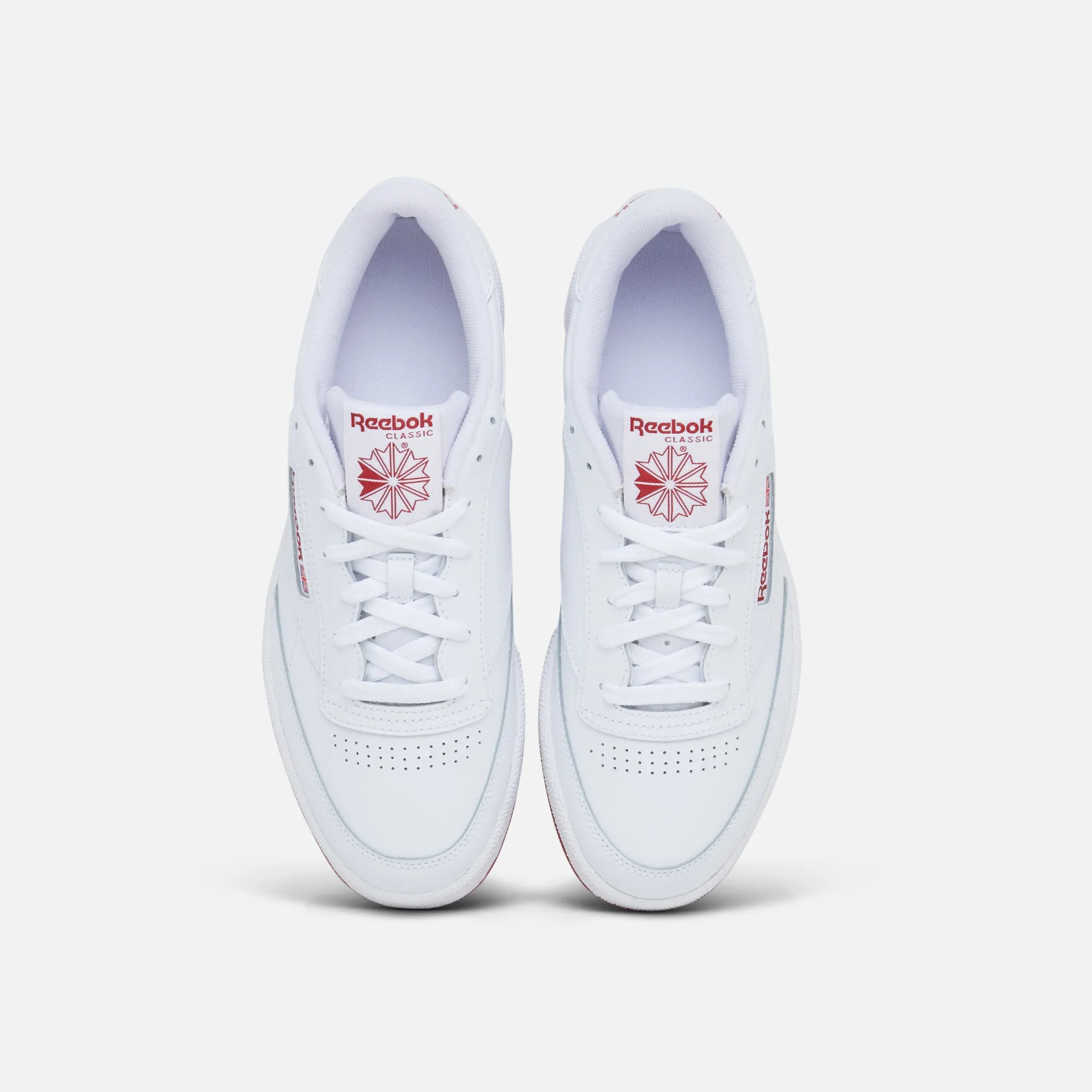 Club C 85 Shoes White/White/Flash Red