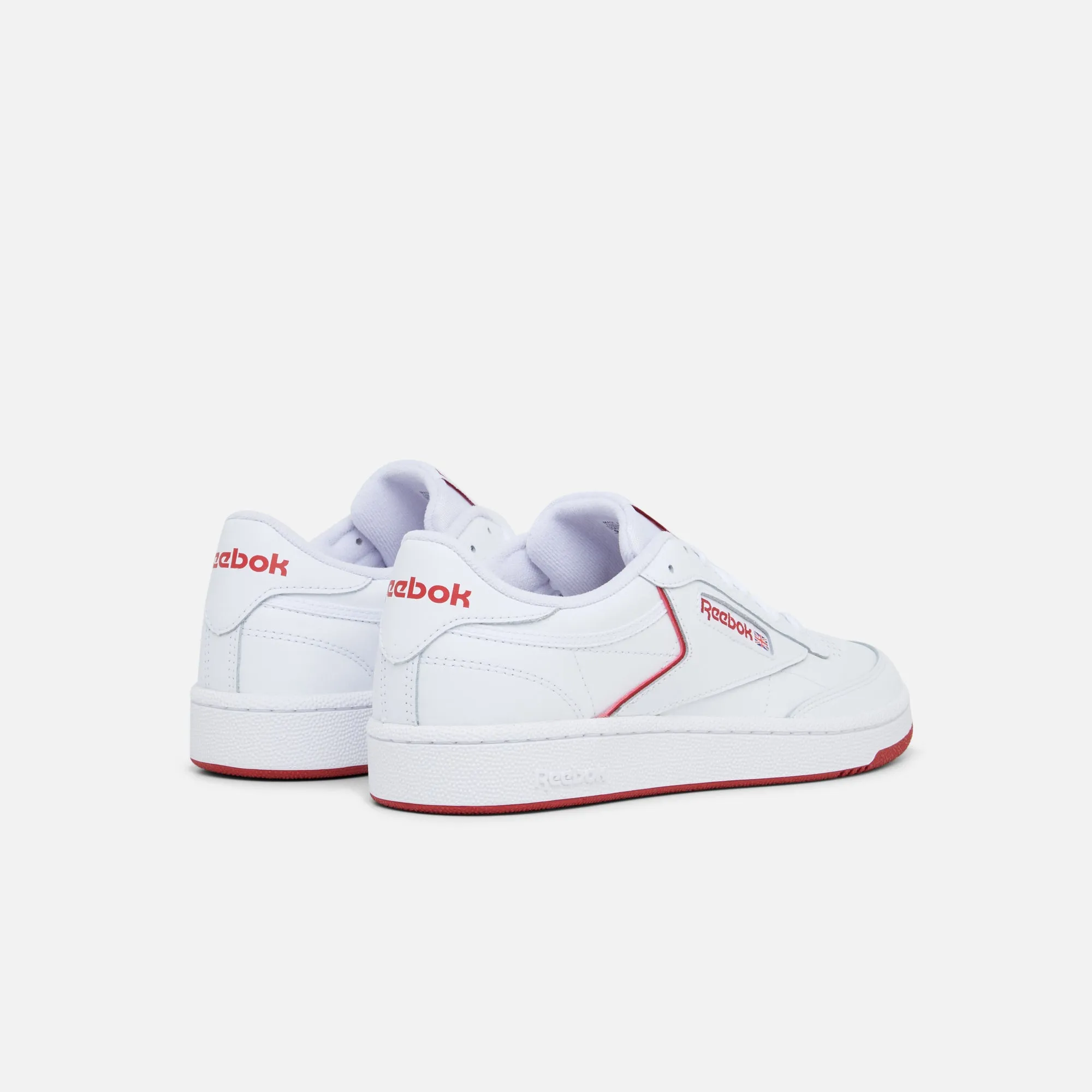 Club C 85 Shoes White/White/Flash Red