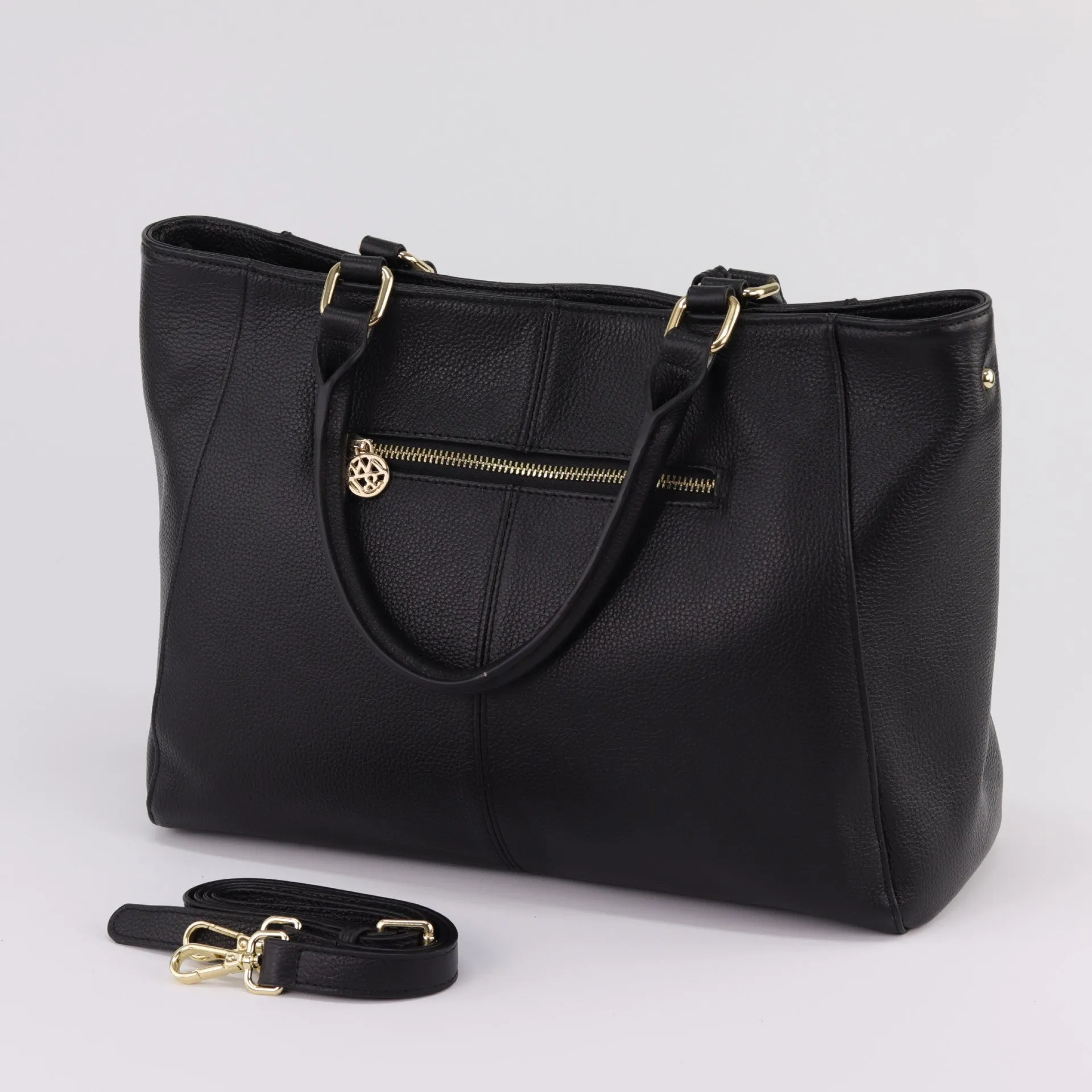 Corinne pebbled leather tote