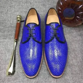 Crocodile Shoes Lizard Leather Lace-Up Shoes For Men