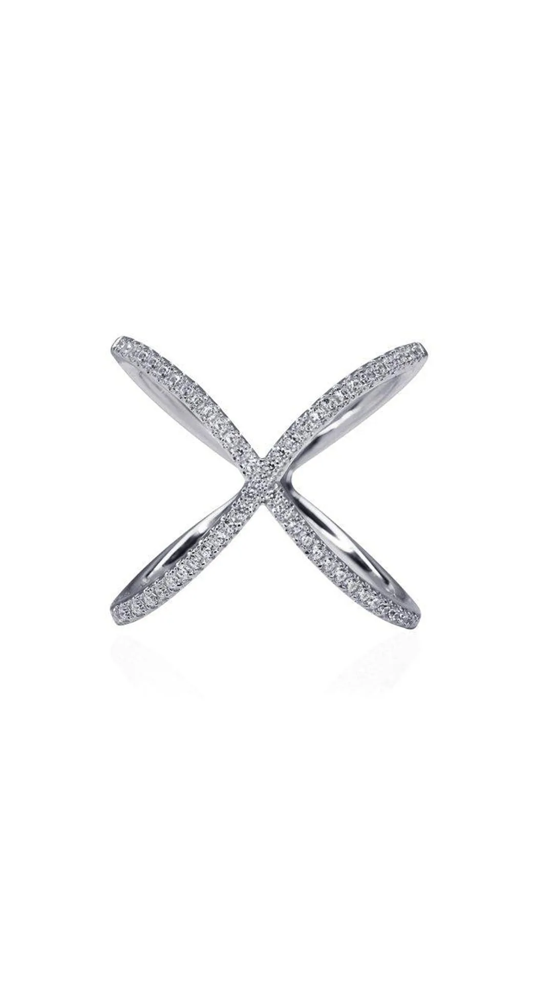 Crux Ring in White Gold Plated