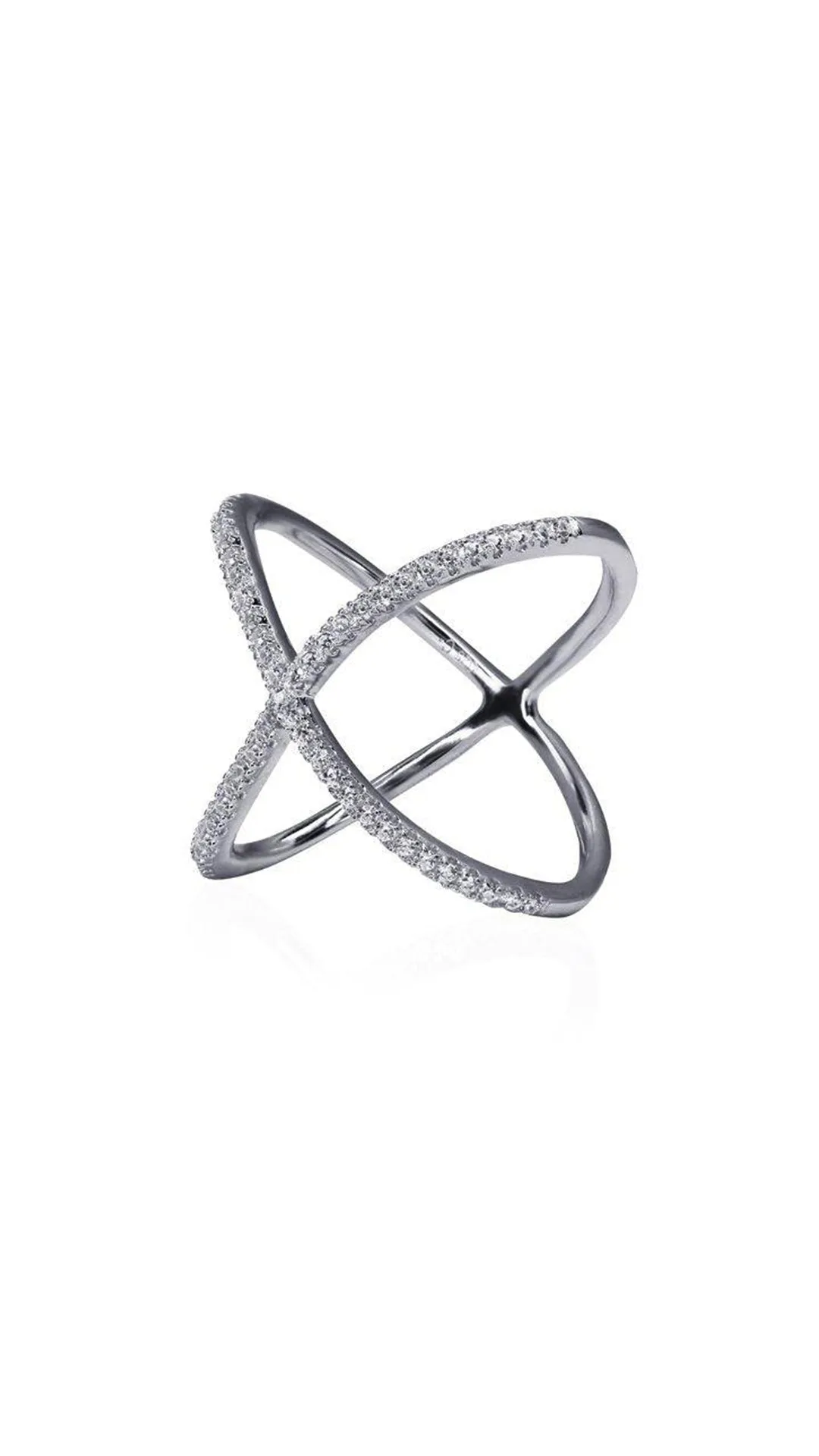 Crux Ring in White Gold Plated