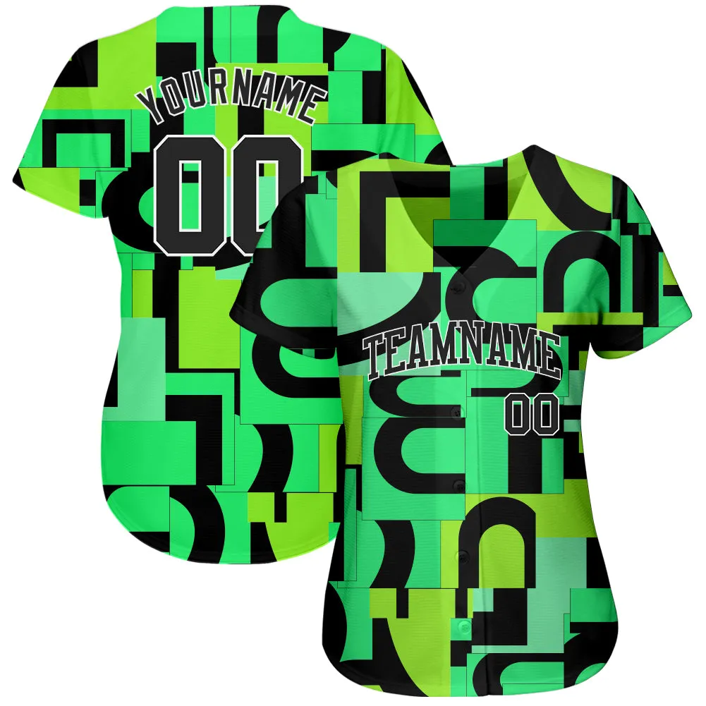 Custom 3D Pattern Design Music Festival Authentic Baseball Jersey