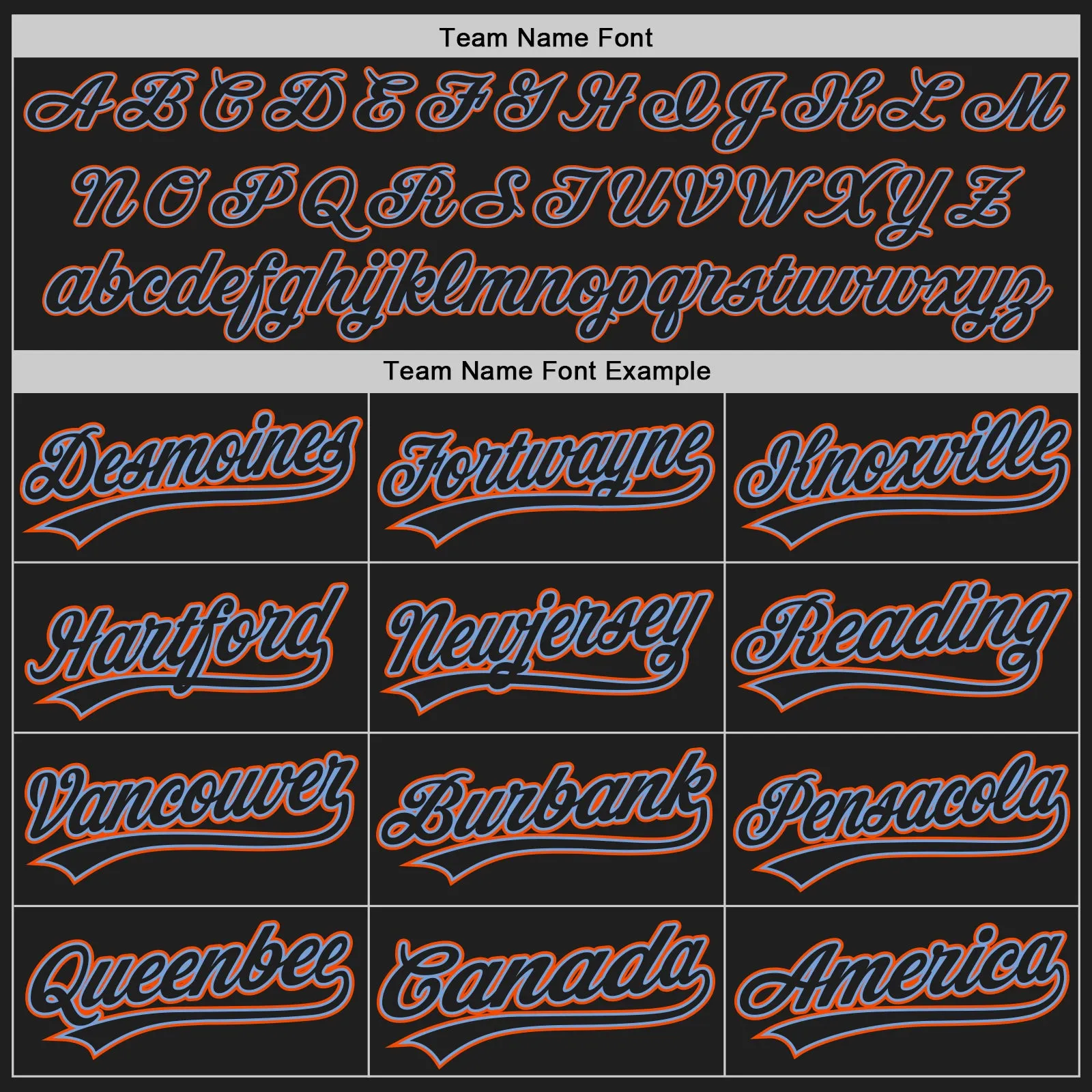 Custom Black Black Powder Blue-Orange Authentic Baseball Jersey