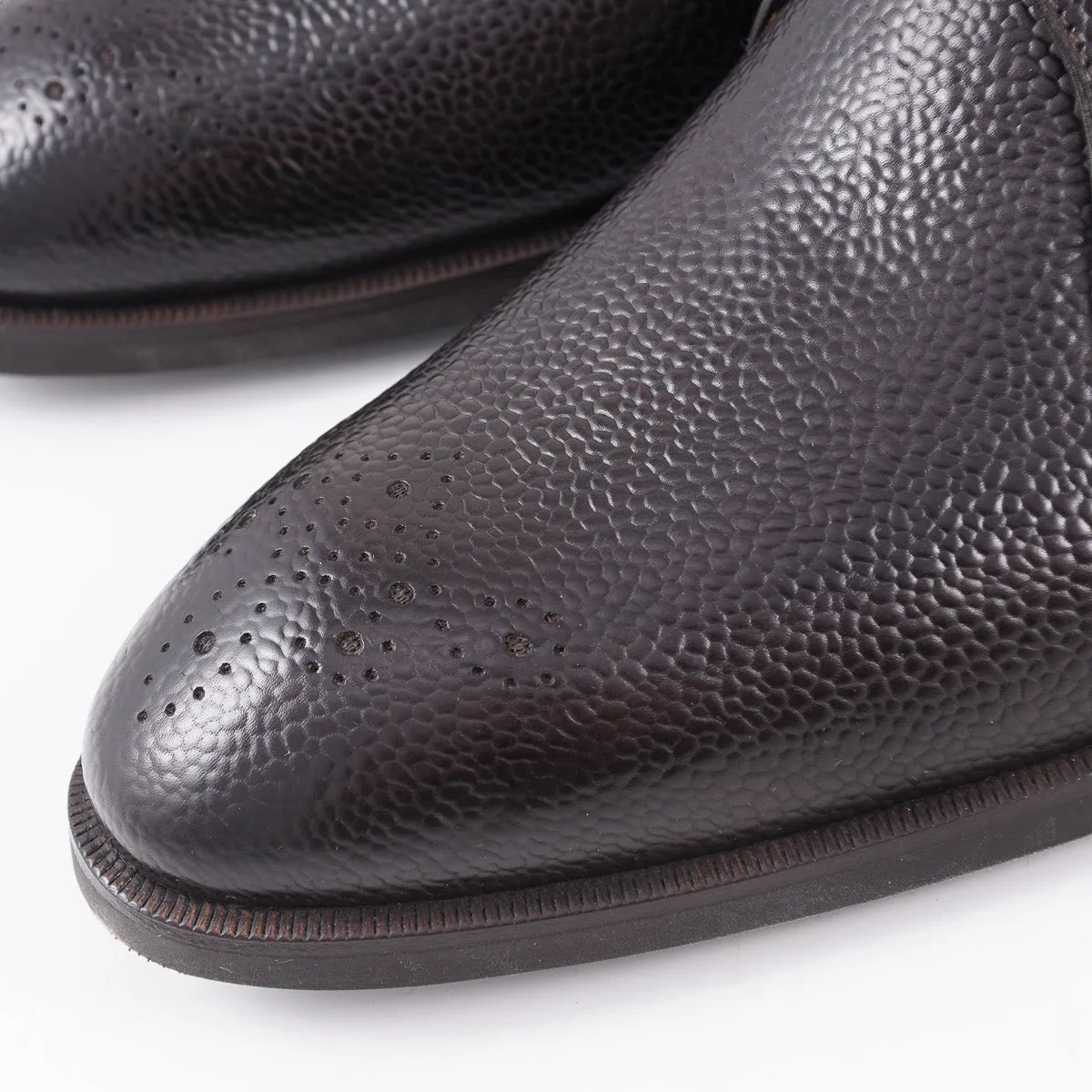 di Bianco Pebble Grained Leather Derby