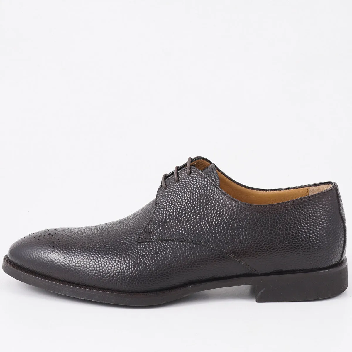 di Bianco Pebble Grained Leather Derby