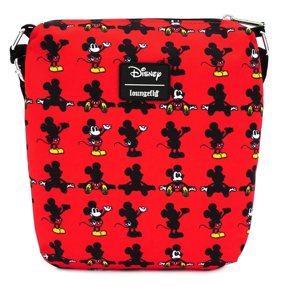 Disney Mickey Mouse Parts All-Over-Print Nylon Passport Crossbody Bag