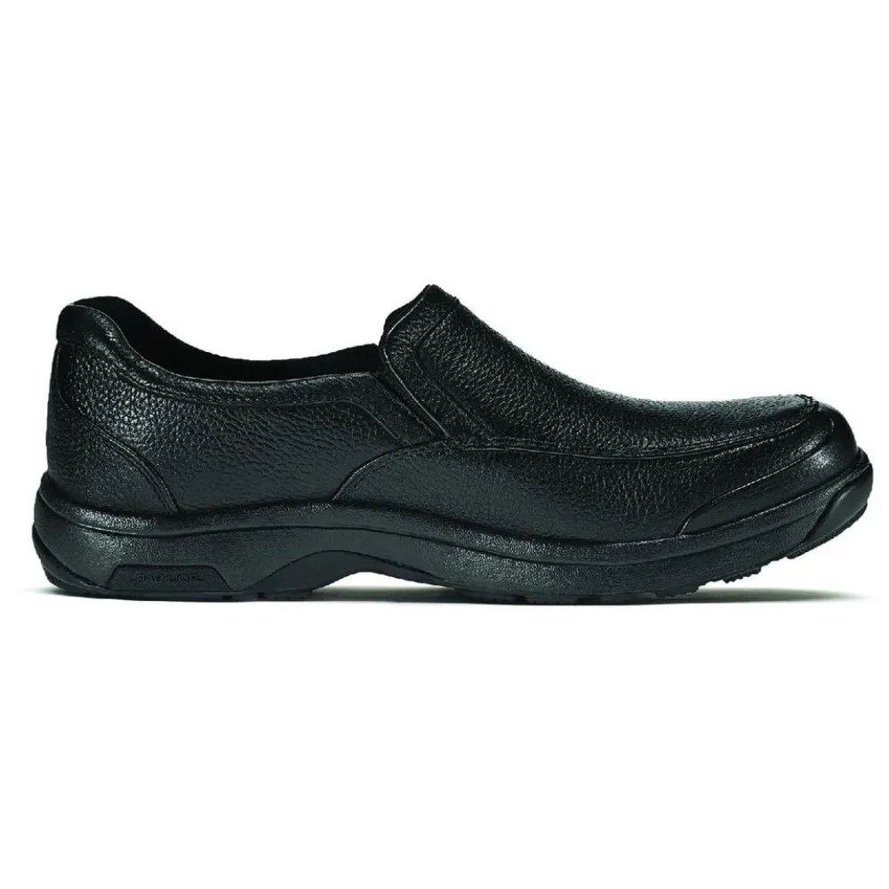 Dunham Battery Park Black Leather Slip-On (Men's)