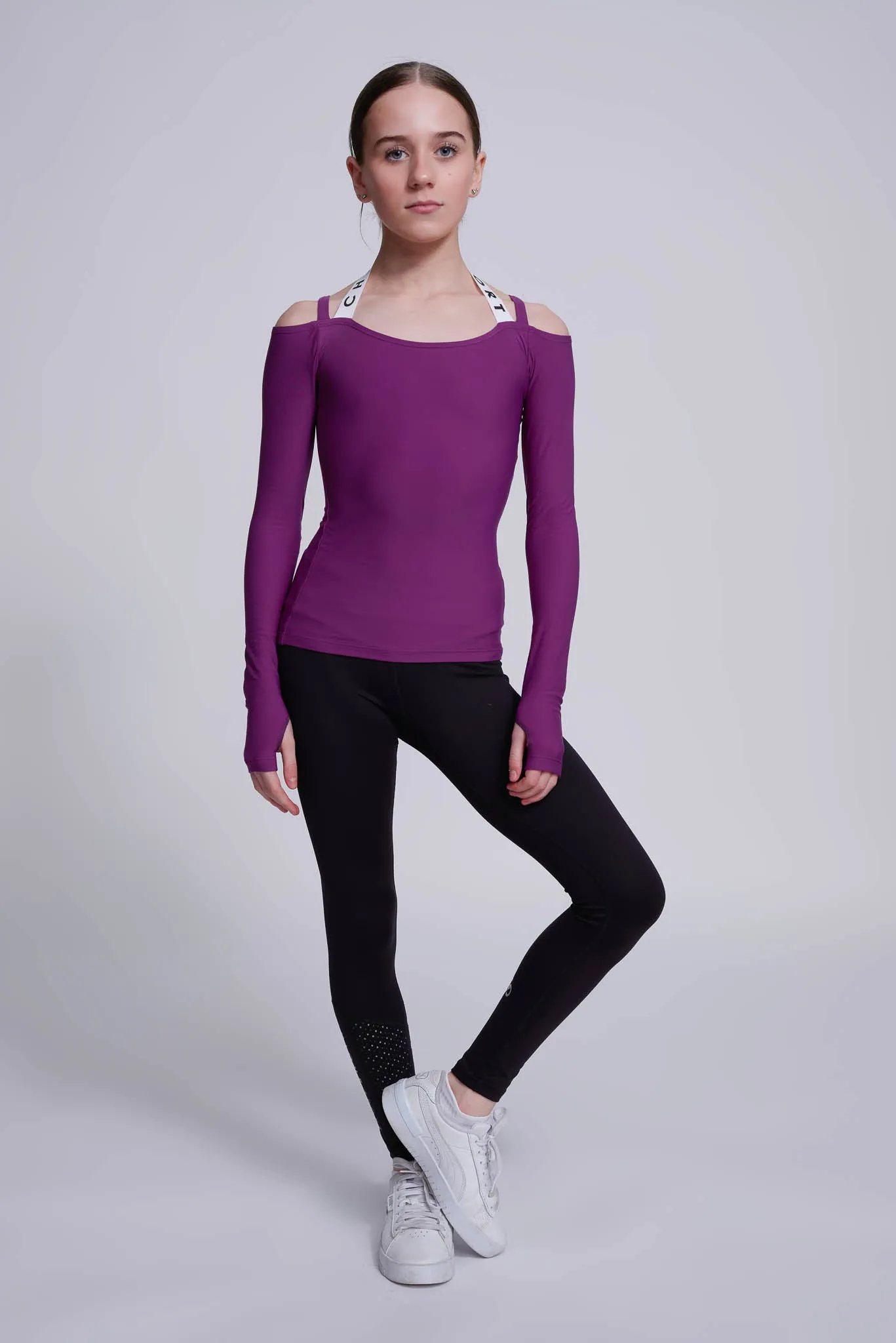 Fearless Long-Sleeve Top in Berry