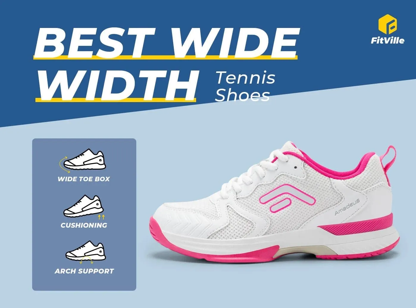 FitVille Women's Court Tennis Amadeus V4