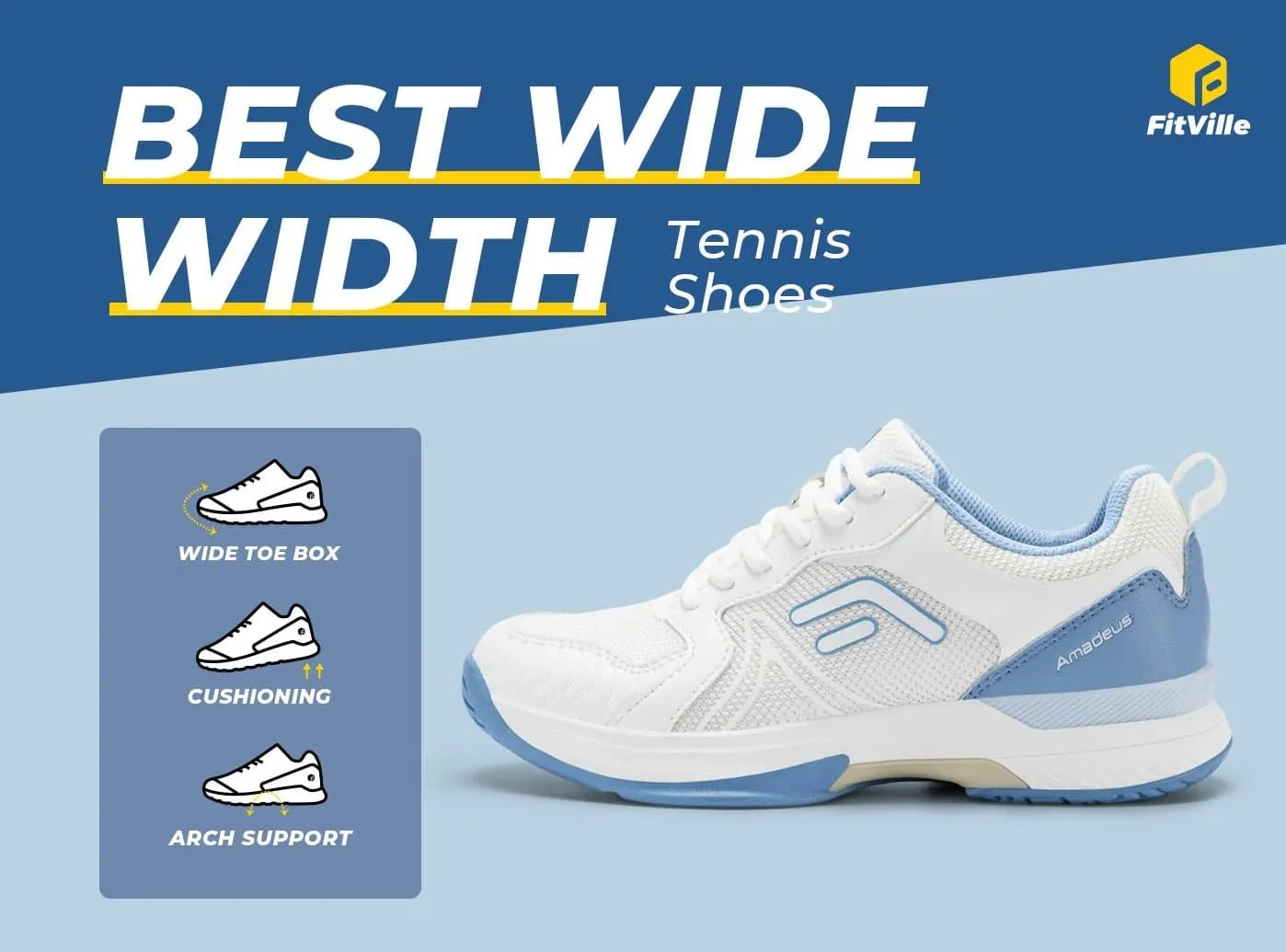 FitVille Women's Court Tennis Amadeus V6