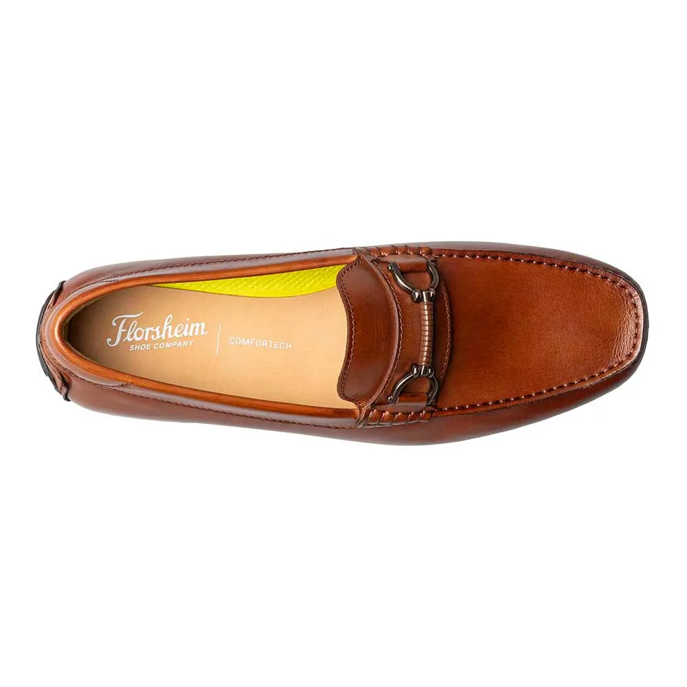 Florsheim Cognac Driver Suede and Leather Moc Toe Bit Shoes