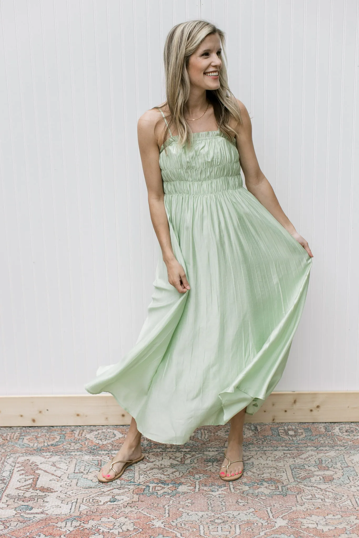 Flowing Pale Green Dress