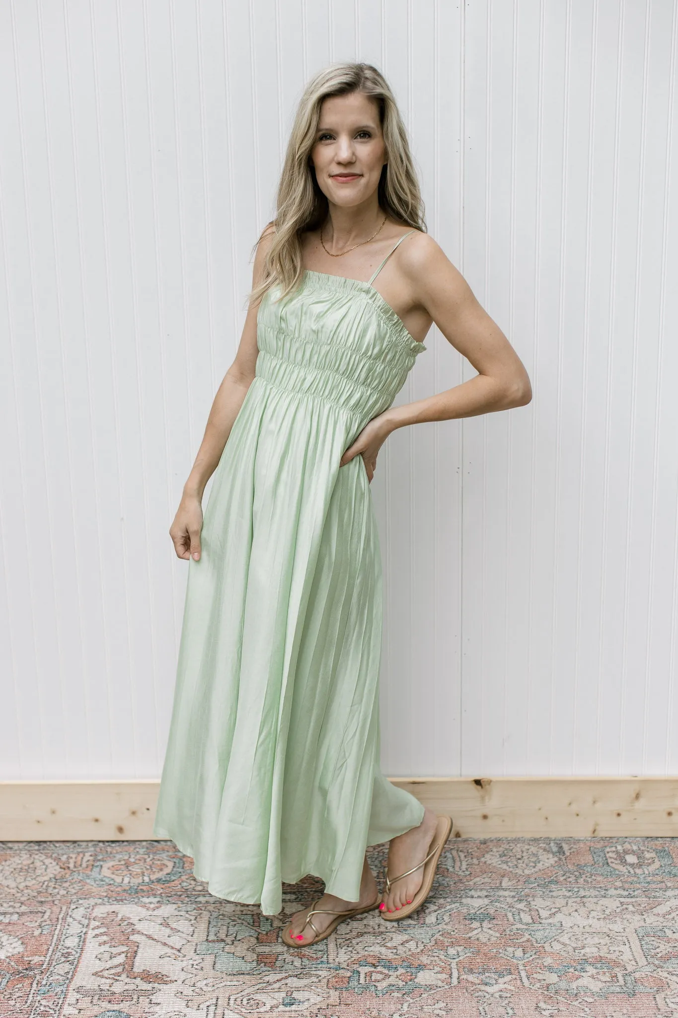 Flowing Pale Green Dress