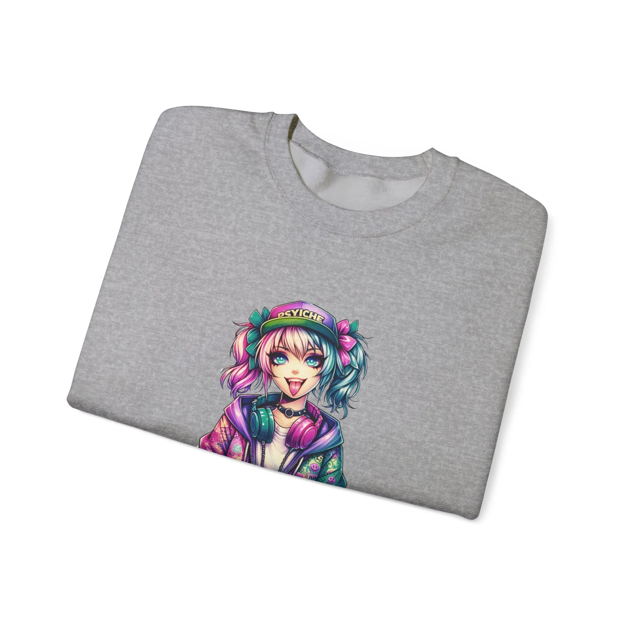 Graffiti Anime Girls Unisex Heavy Blend™ Crewneck Sweatshirt