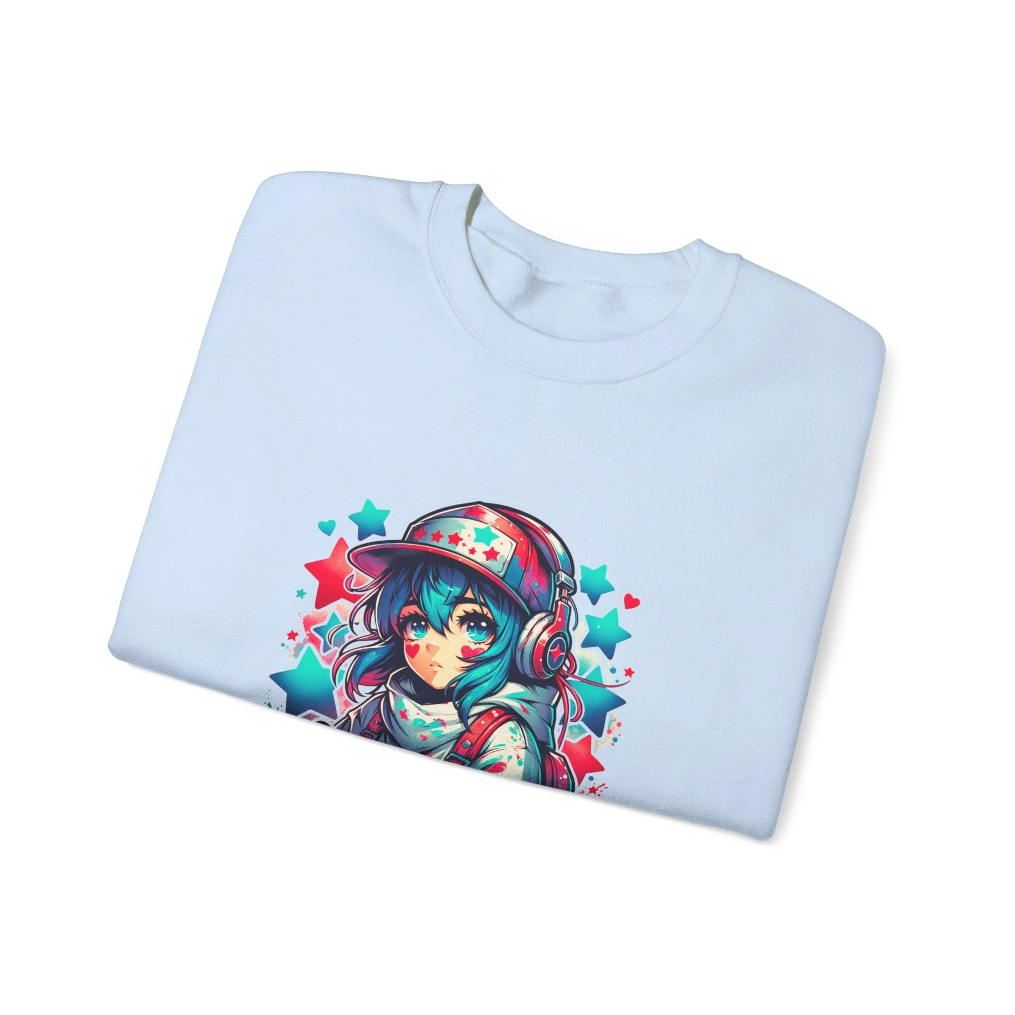 Graffiti Anime Girls Unisex Heavy Blend™ Crewneck Sweatshirt