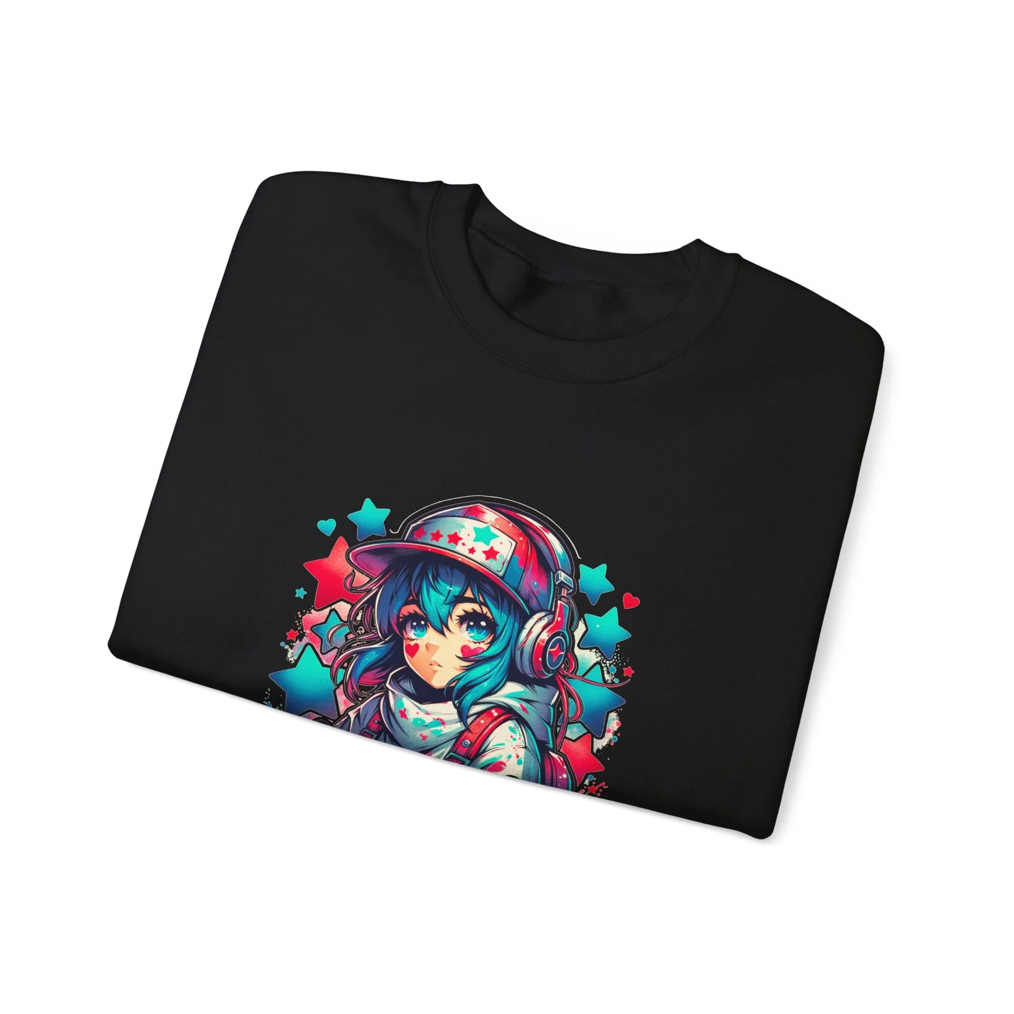 Graffiti Anime Girls Unisex Heavy Blend™ Crewneck Sweatshirt