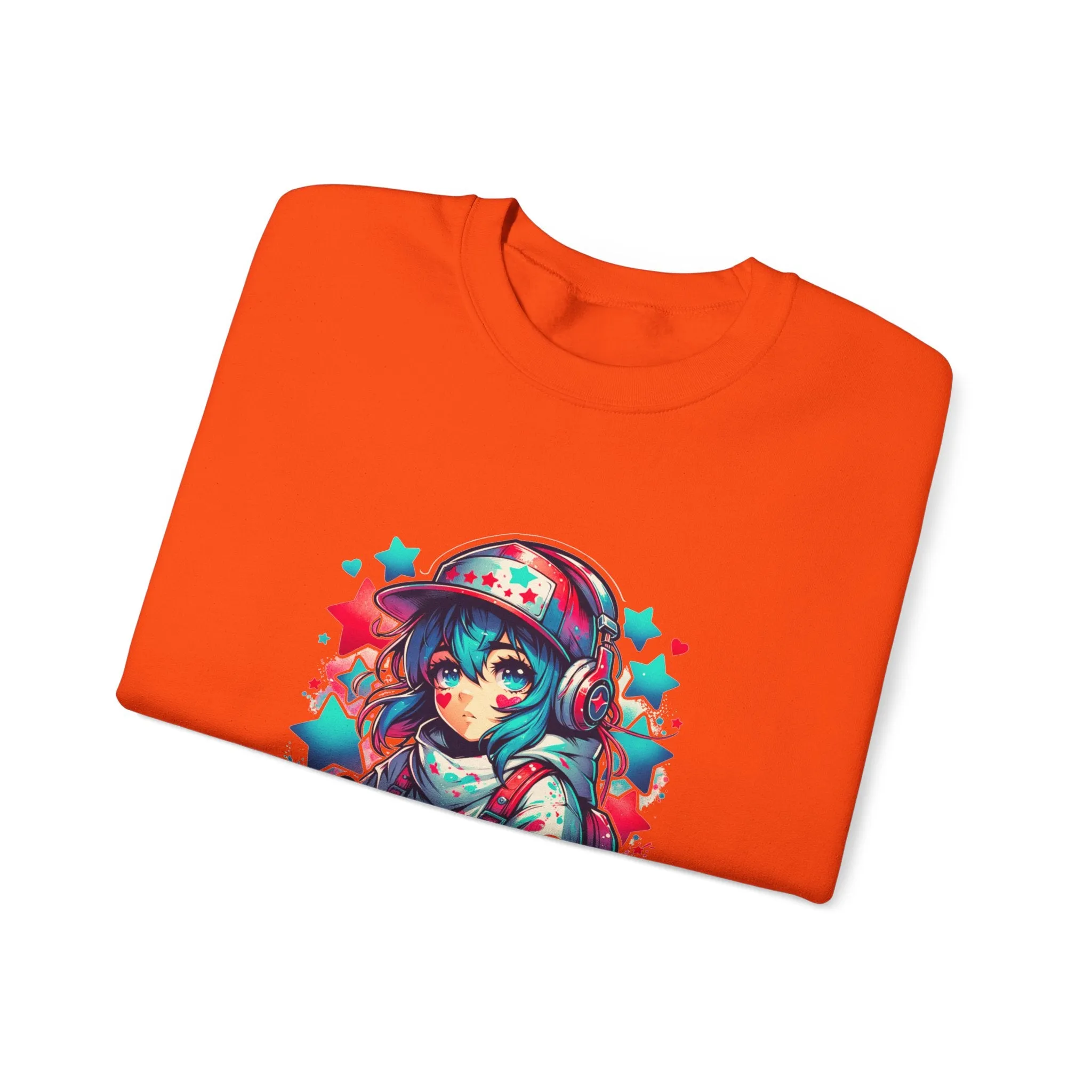 Graffiti Anime Girls Unisex Heavy Blend™ Crewneck Sweatshirt