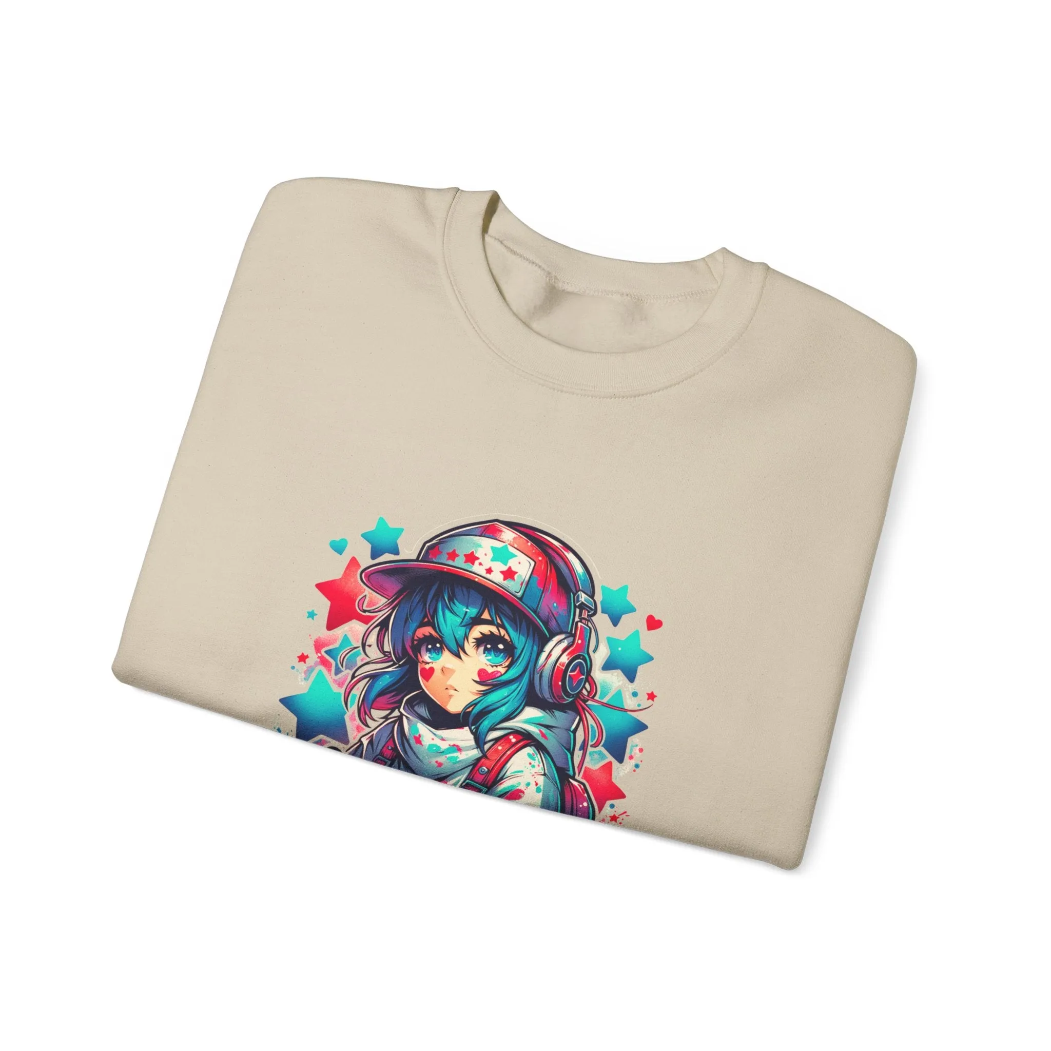 Graffiti Anime Girls Unisex Heavy Blend™ Crewneck Sweatshirt