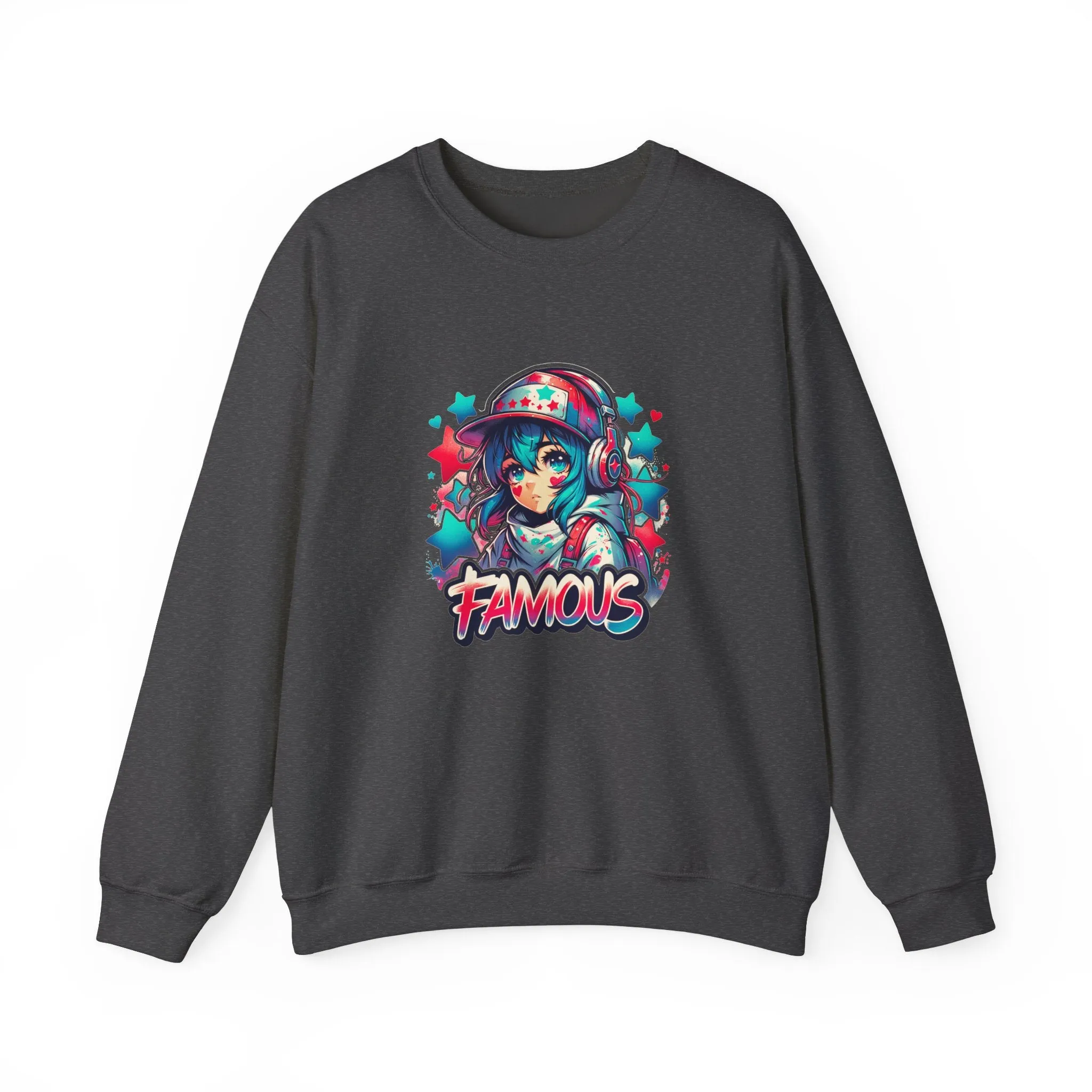 Graffiti Anime Girls Unisex Heavy Blend™ Crewneck Sweatshirt