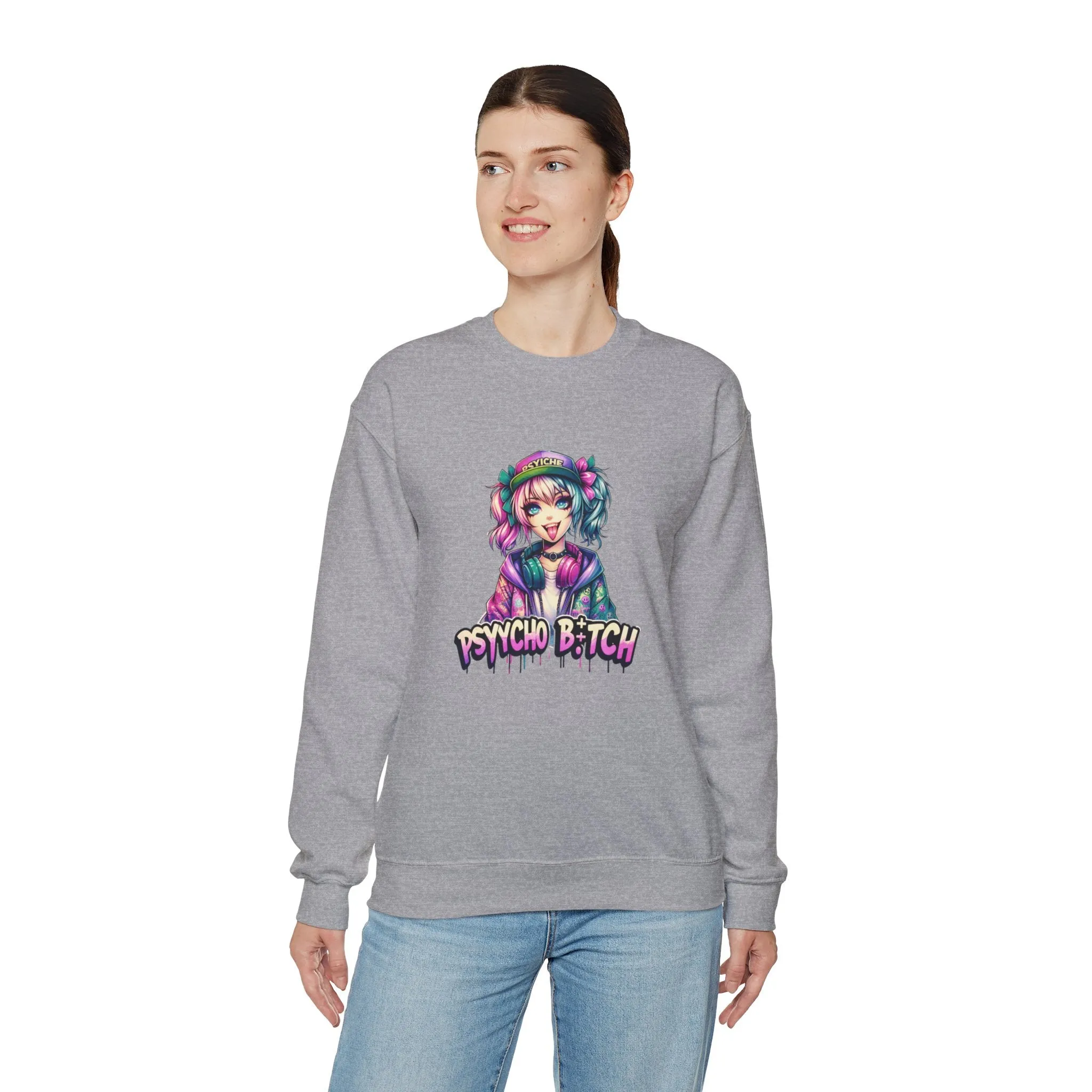 Graffiti Anime Girls Unisex Heavy Blend™ Crewneck Sweatshirt