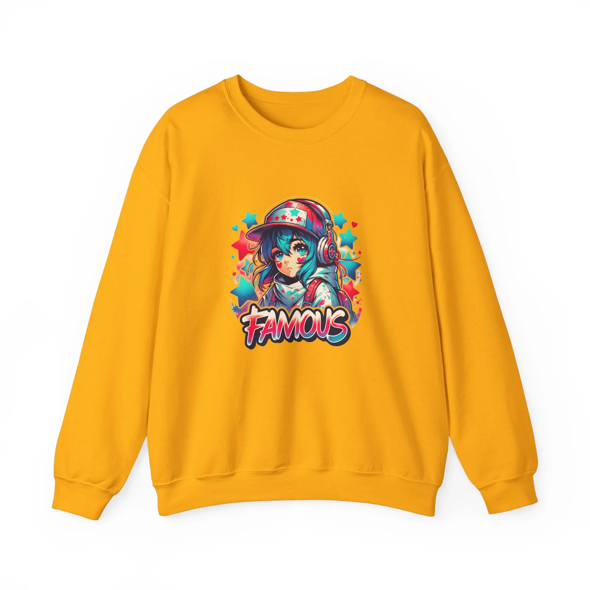 Graffiti Anime Girls Unisex Heavy Blend™ Crewneck Sweatshirt