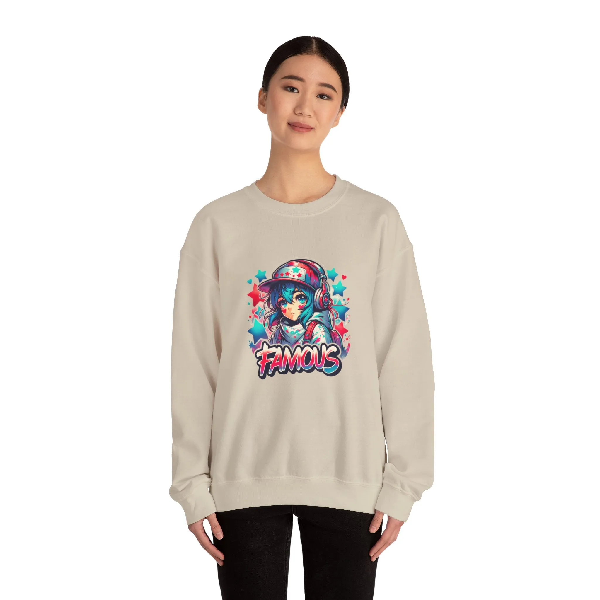 Graffiti Anime Girls Unisex Heavy Blend™ Crewneck Sweatshirt