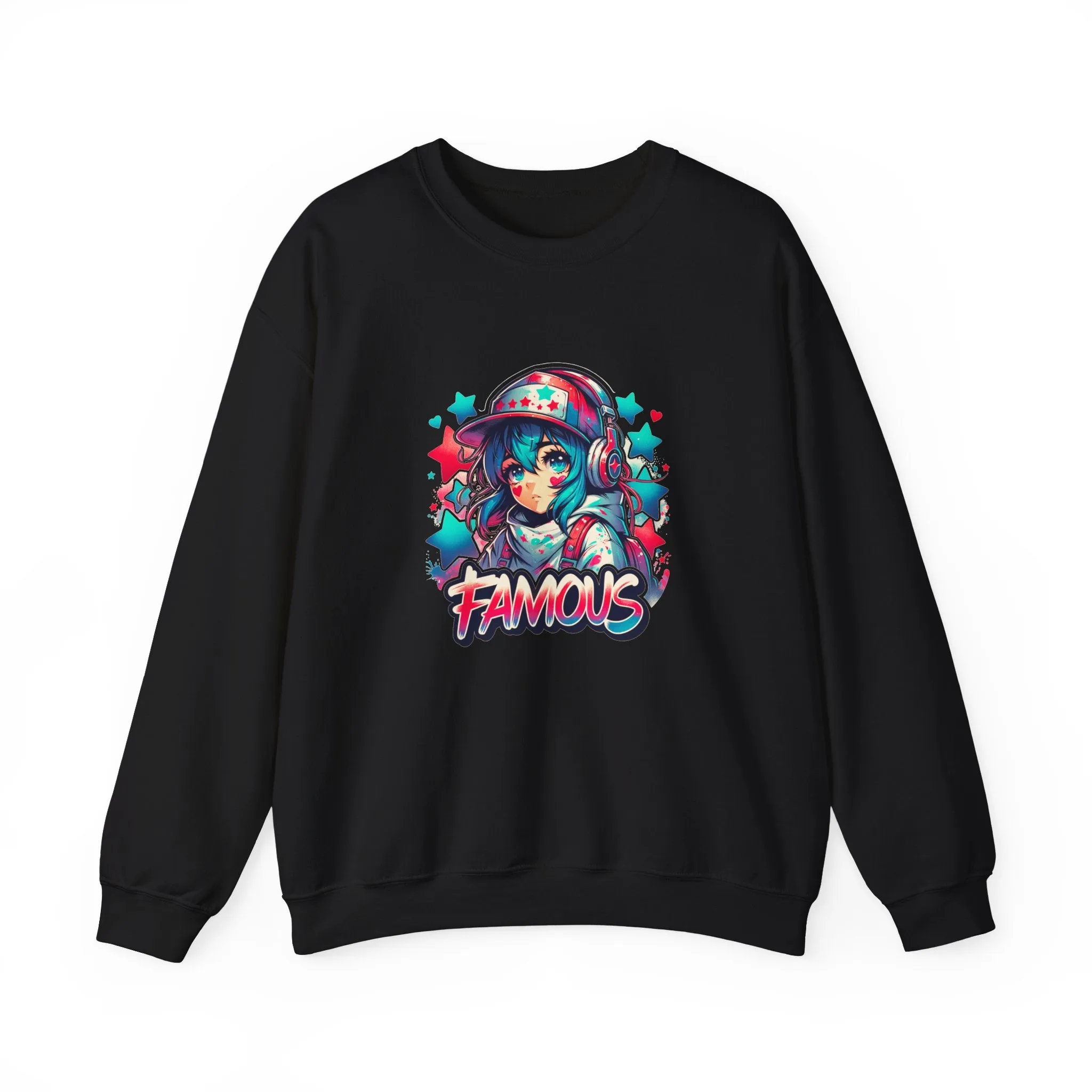 Graffiti Anime Girls Unisex Heavy Blend™ Crewneck Sweatshirt