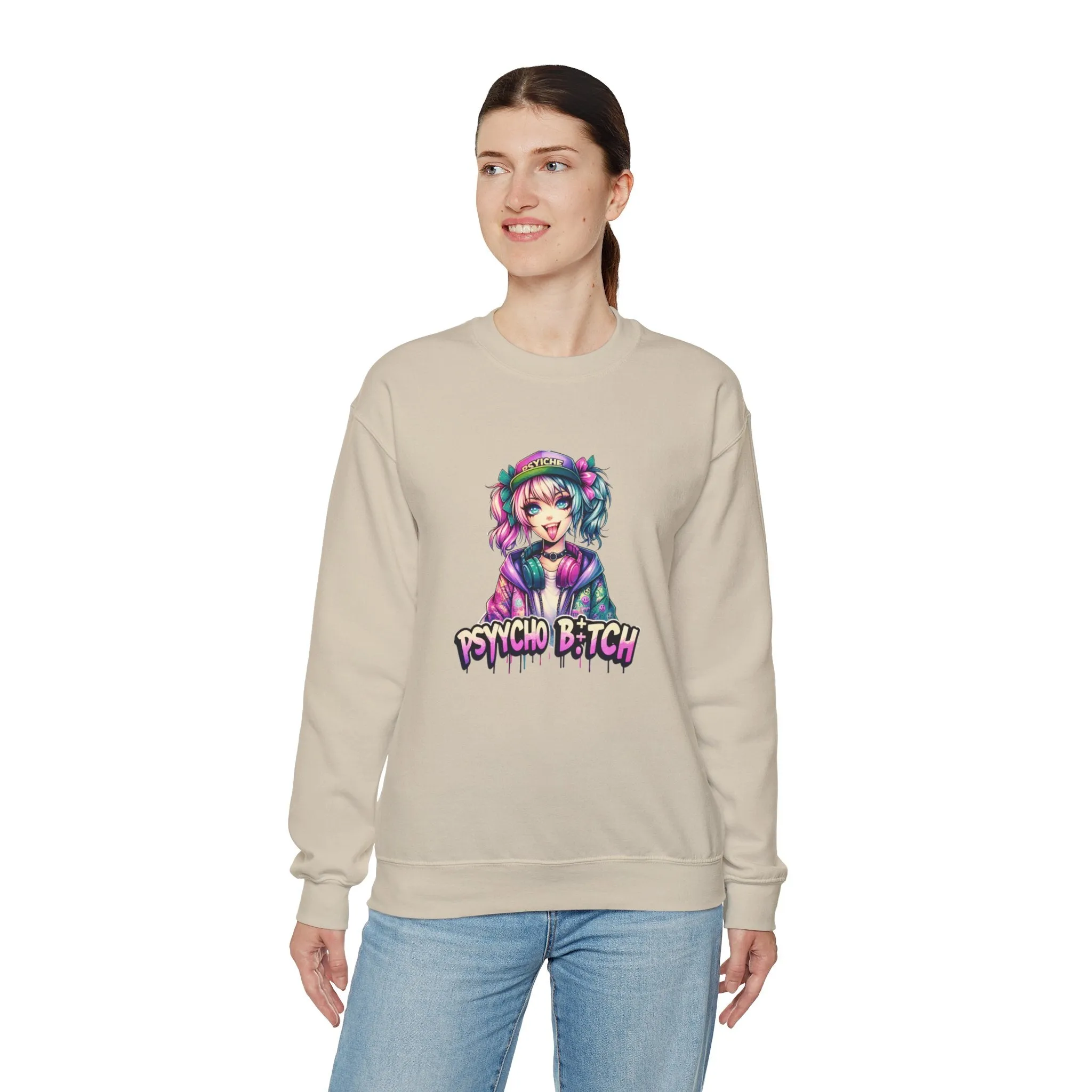 Graffiti Anime Girls Unisex Heavy Blend™ Crewneck Sweatshirt