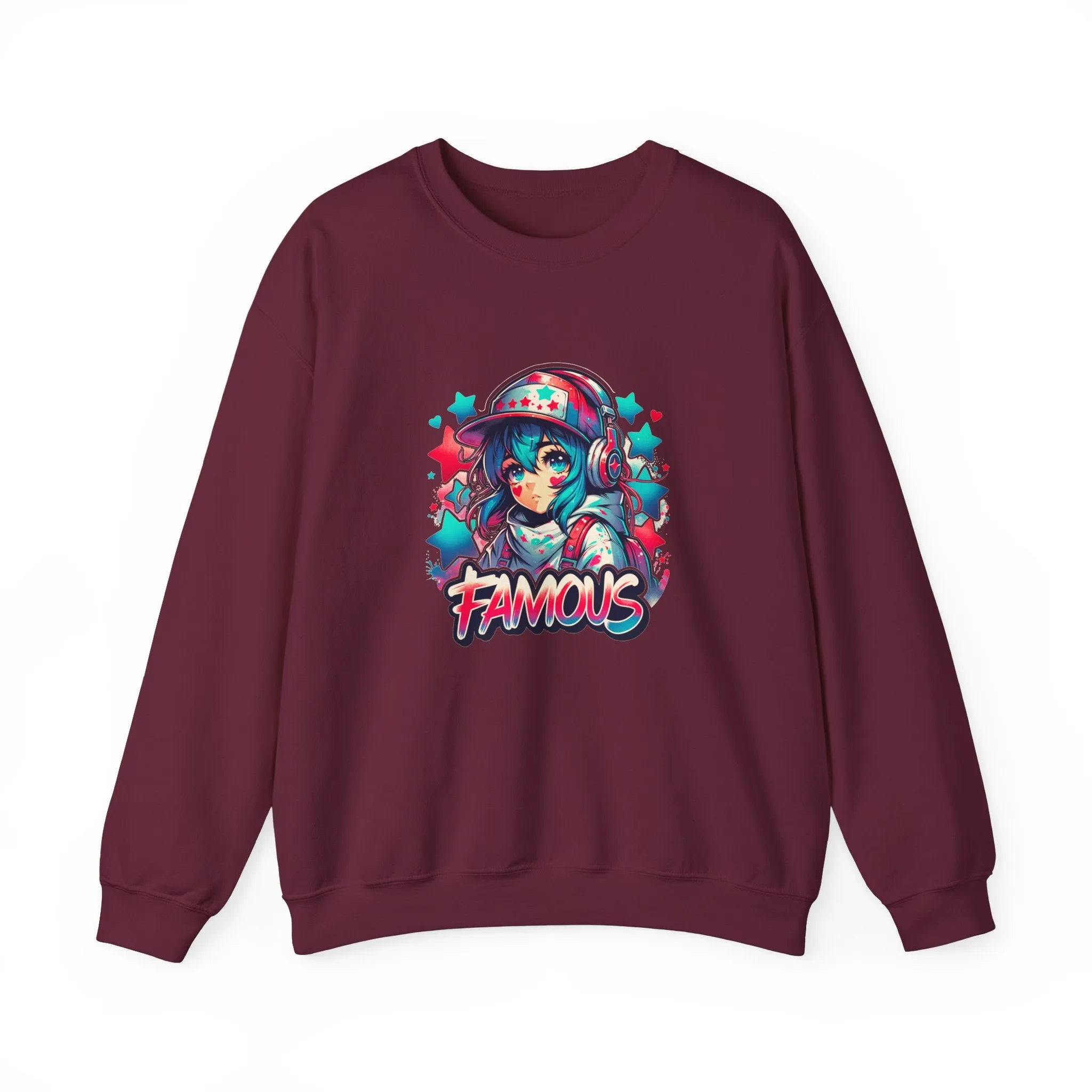 Graffiti Anime Girls Unisex Heavy Blend™ Crewneck Sweatshirt