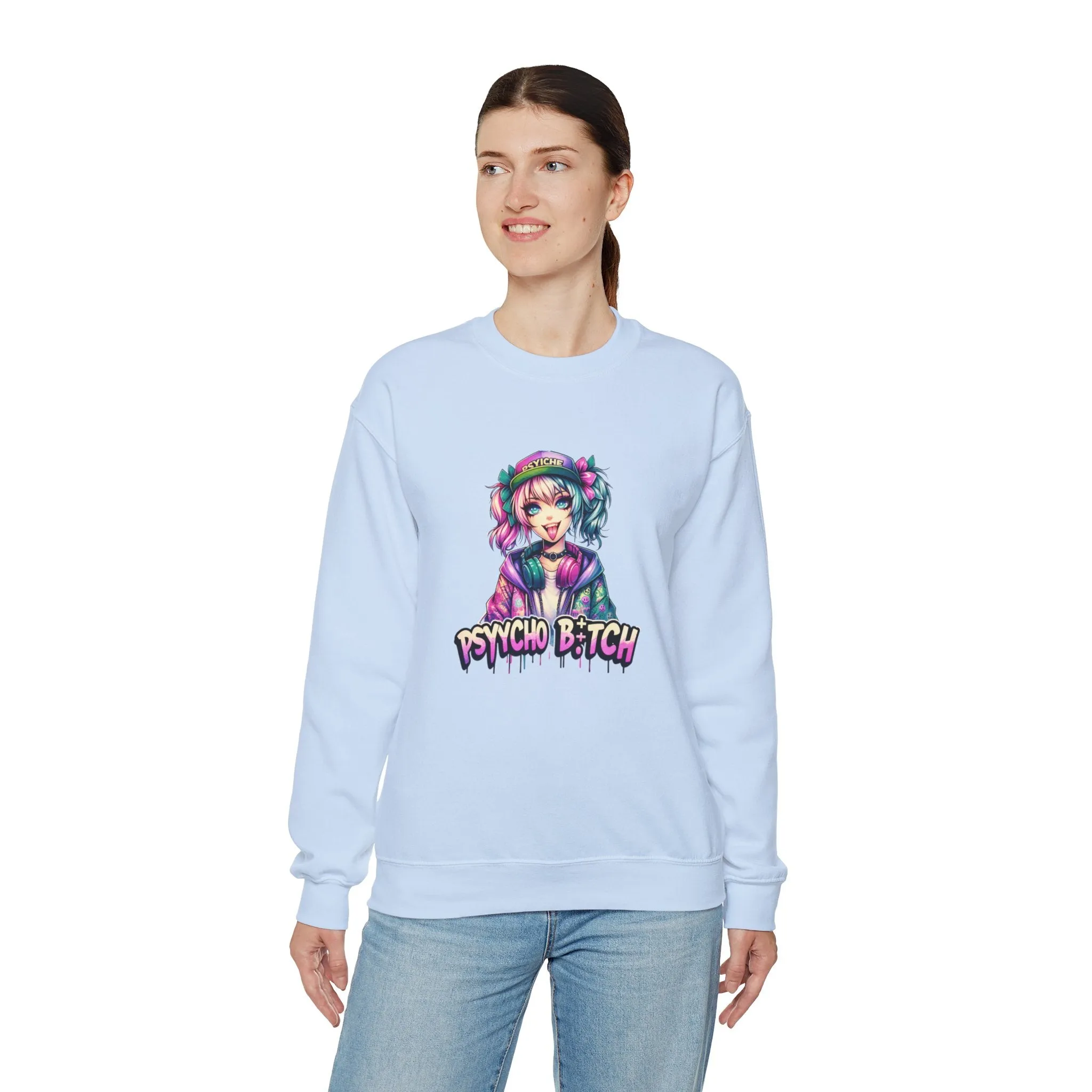 Graffiti Anime Girls Unisex Heavy Blend™ Crewneck Sweatshirt