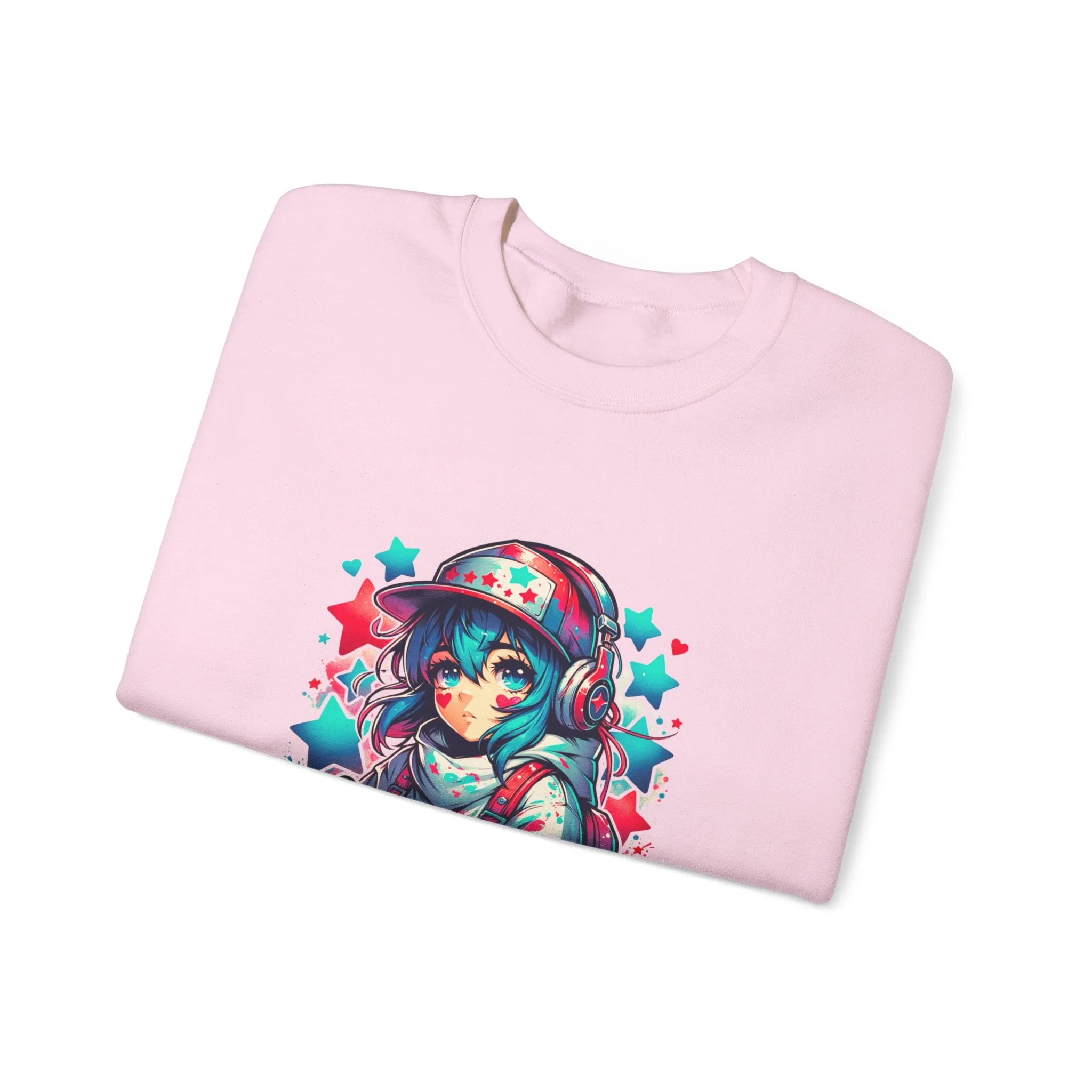 Graffiti Anime Girls Unisex Heavy Blend™ Crewneck Sweatshirt