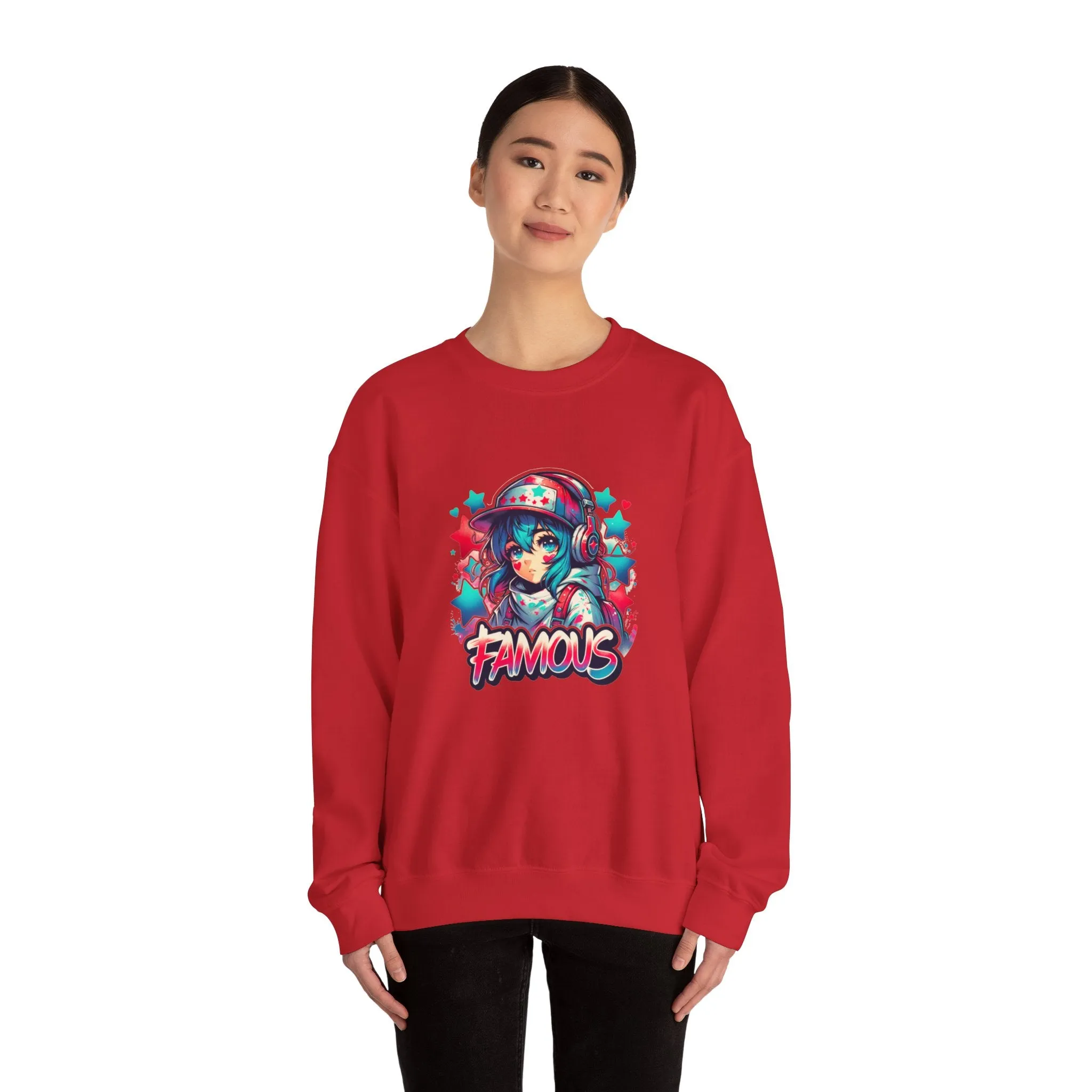 Graffiti Anime Girls Unisex Heavy Blend™ Crewneck Sweatshirt