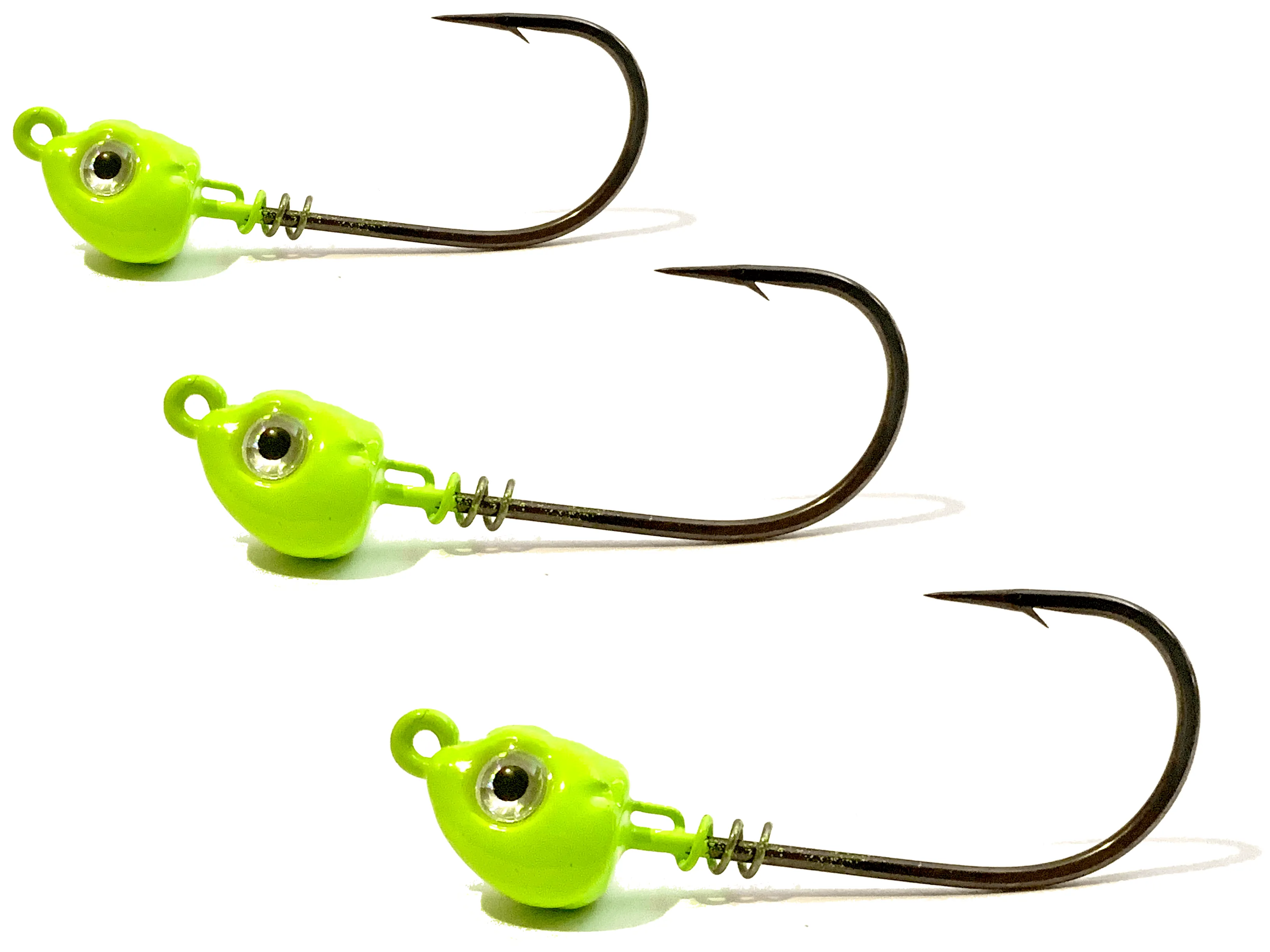 Green Chartreuse Inshore Slammer Saltwater Jig Heads 3pk