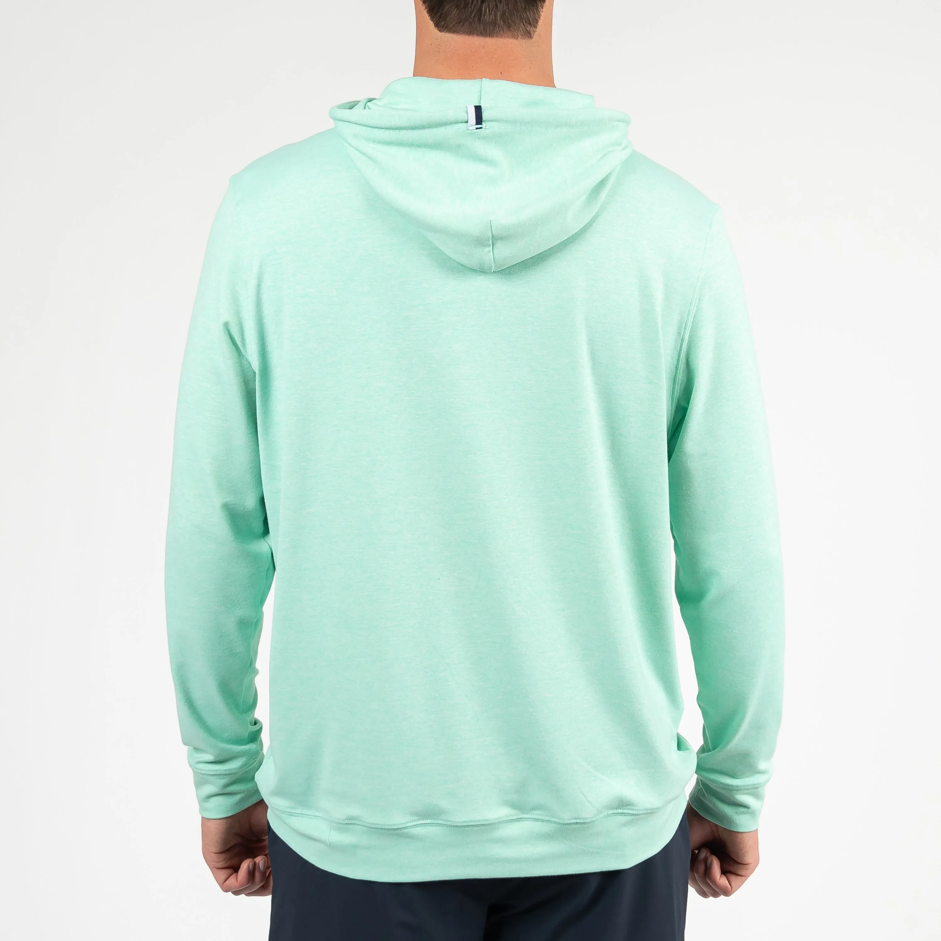 Hesi Performance Hoodie | Heather - Fresh Mint/White