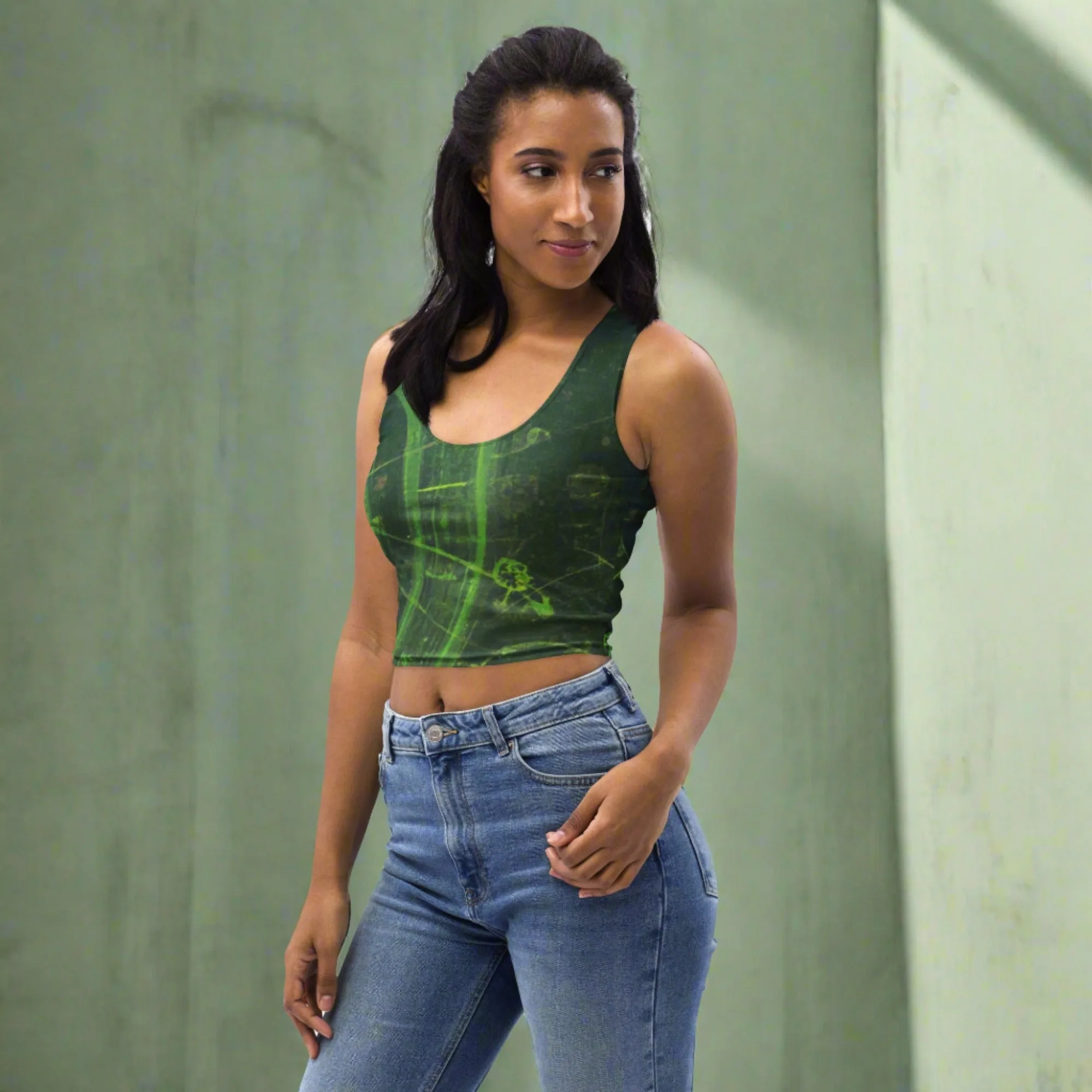 High-Quality Dark Green Crop Top | Ethical Clothing, Comfortable & Stylish Fit