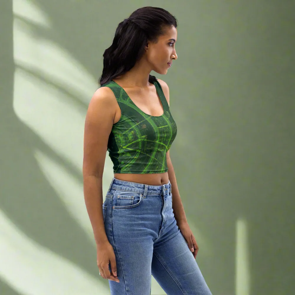 High-Quality Dark Green Crop Top | Ethical Clothing, Comfortable & Stylish Fit