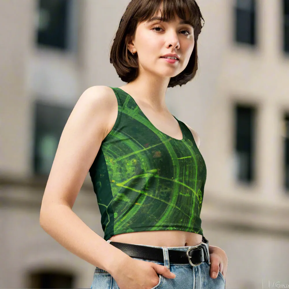 High-Quality Dark Green Crop Top | Ethical Clothing, Comfortable & Stylish Fit