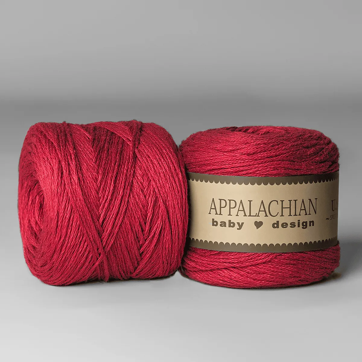 Huckleberry Red U.S. Cotton Sport Weight Yarn Ball