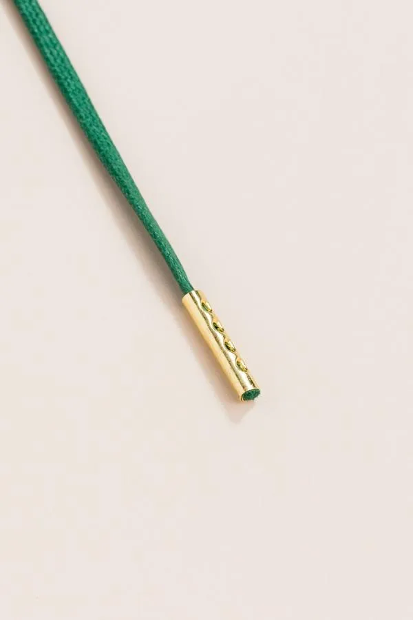 Hunter Green | Flat Waxed Shoelaces