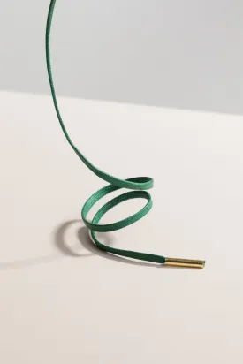 Hunter Green | Flat Waxed Shoelaces