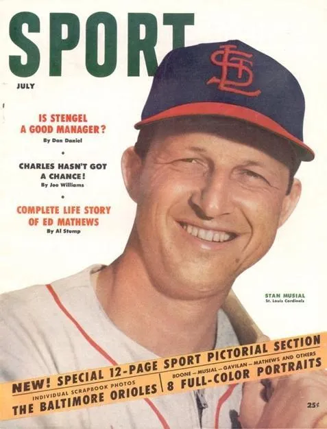 July 1954 Sport Cover (Stan Musial, St. Louis Cardinals)