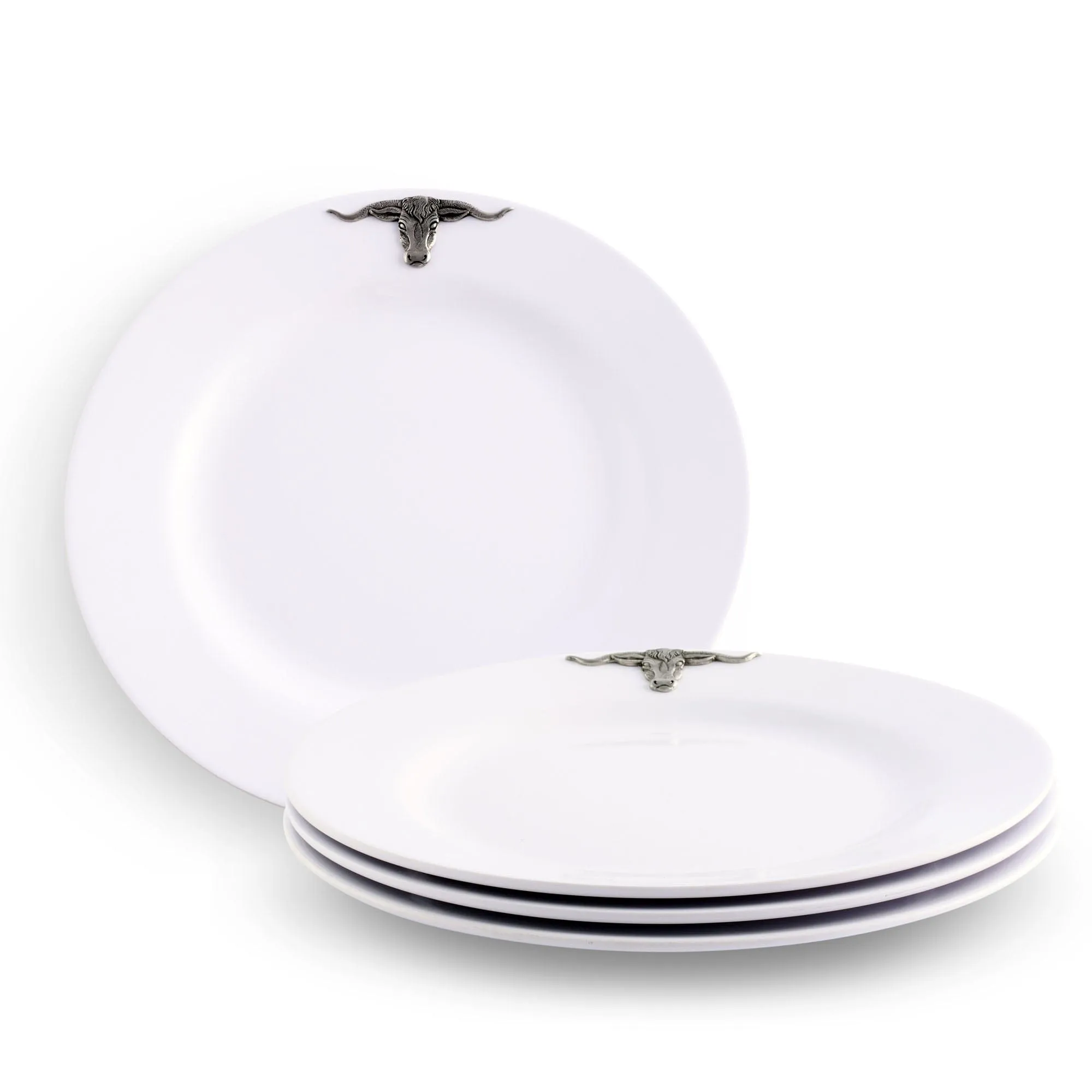 Longhorn Melamine Lunch Plates - Set of 4