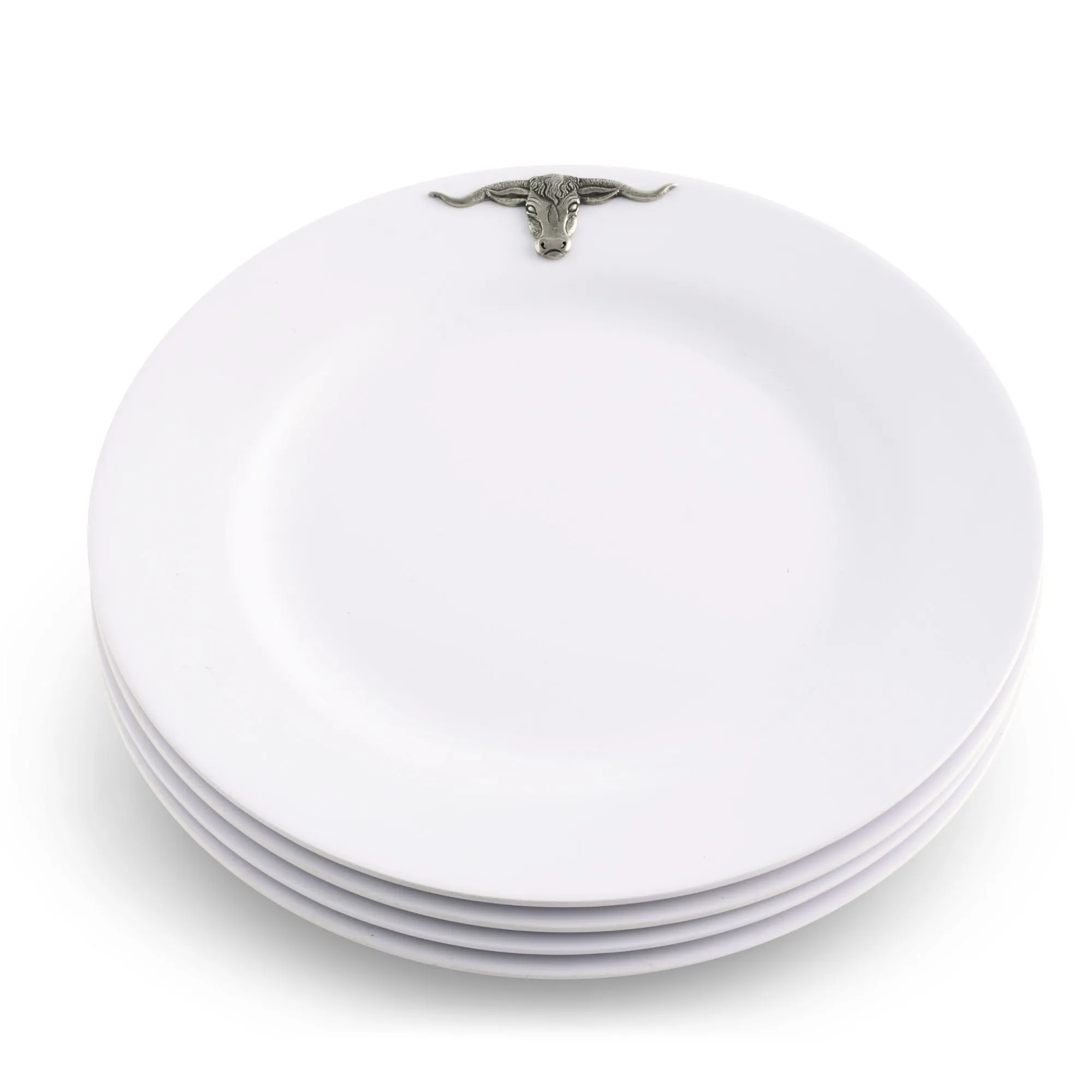 Longhorn Melamine Lunch Plates - Set of 4