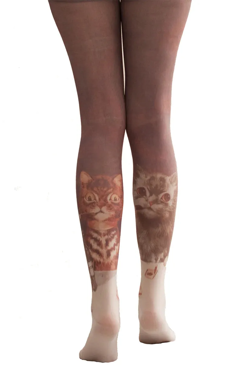 Louis Wain By Bachelor Party Printed Art Tights