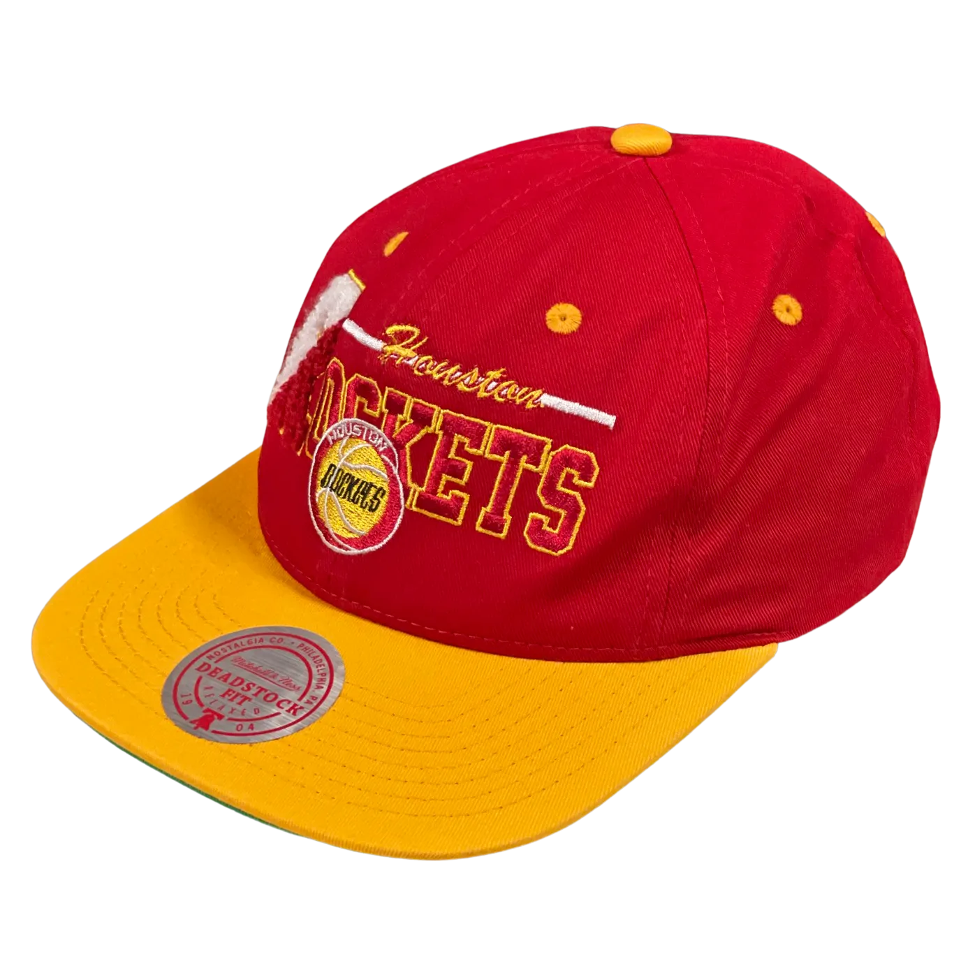 Men's Houston Rockets Mitchell & Ness HWC Varsity Adjustable Cap