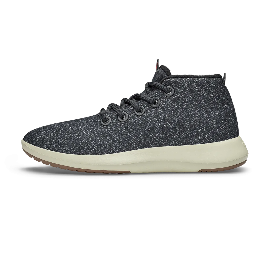 Men's Wool Runner-up Mizzles - Dark Grey/Bloom Red (Arid Beige Sole)