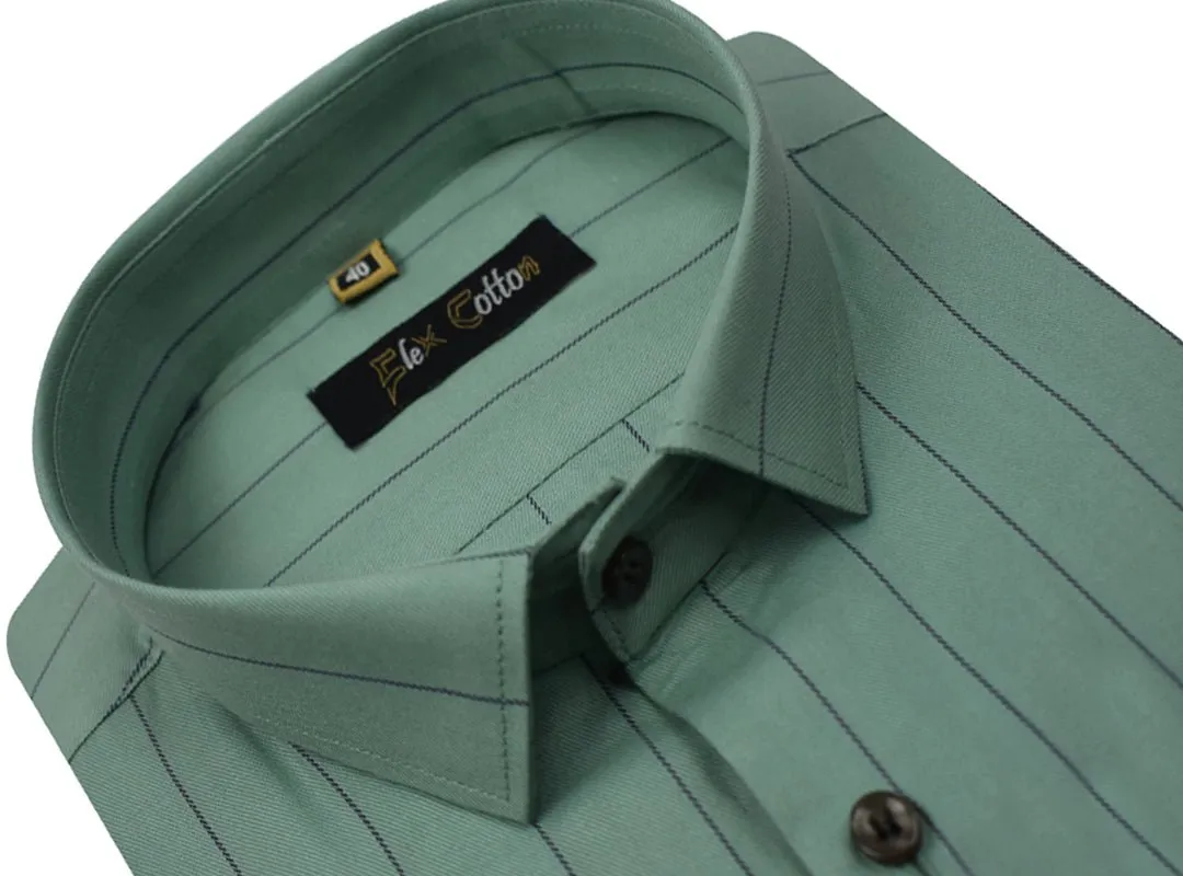 Mint Color Lining Cotton Shirt For Men