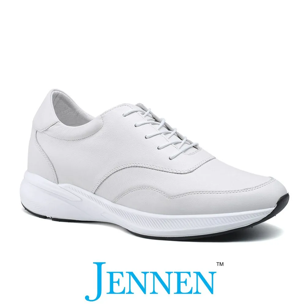 Mr. Atisha 7cm | 2.8 inches Taller White Elevator Casual Walking Shoes for Men